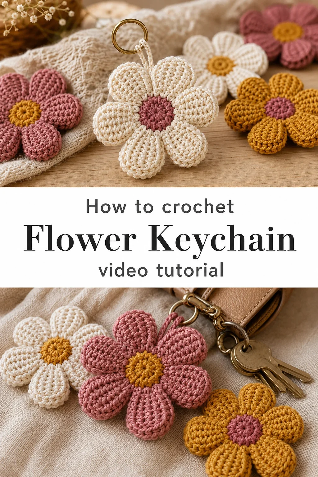 Crochet Flower Keychain: A Charming Handmade Accent