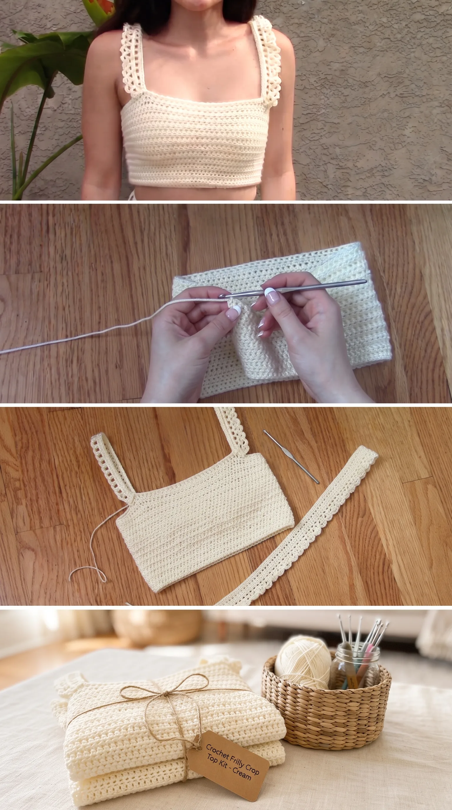 Crochet Frilly Crop Top: A Charming Summer Essential pattern