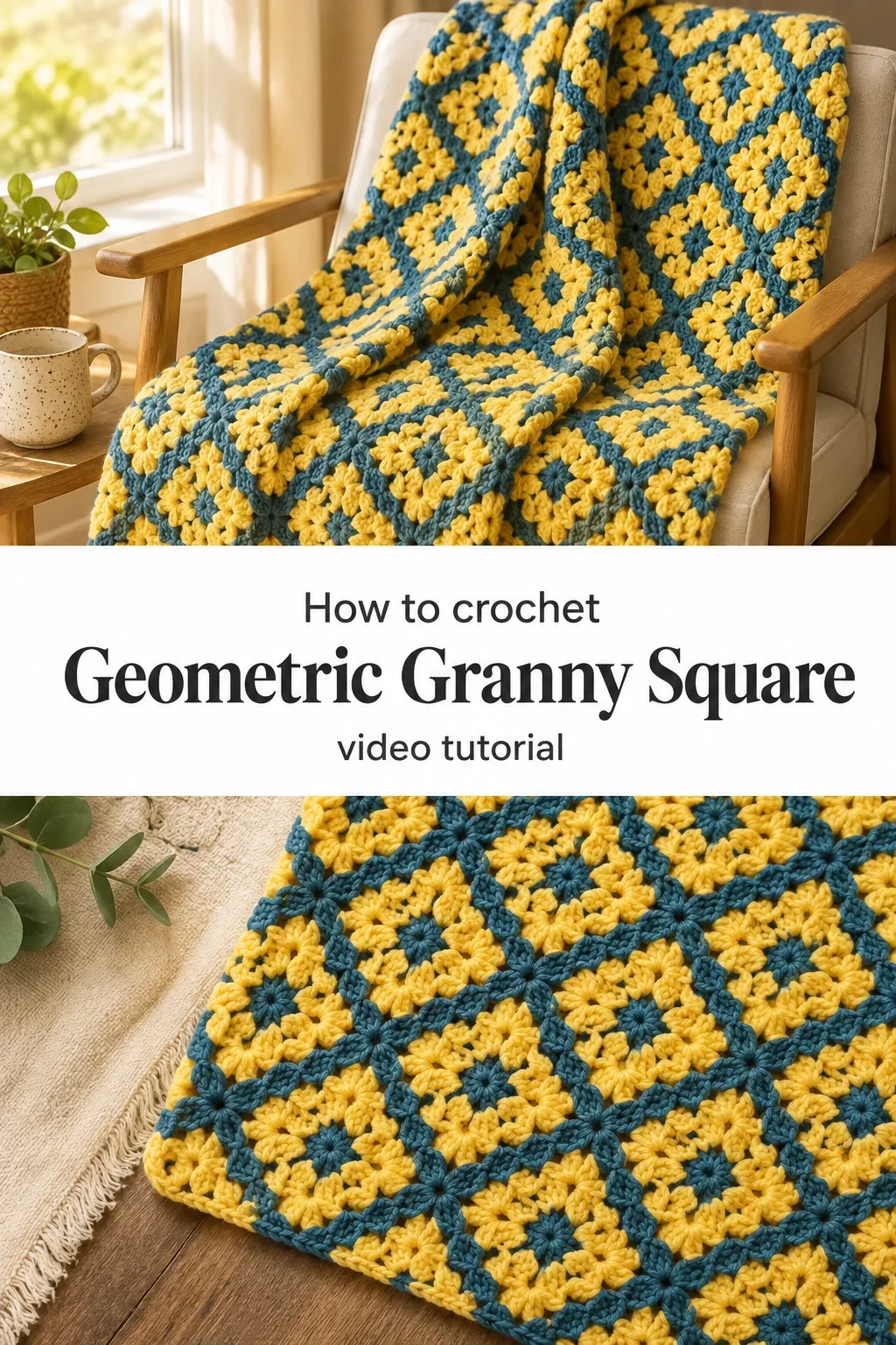 Crochet Geometric Granny Square: A Bold Timeless Classic