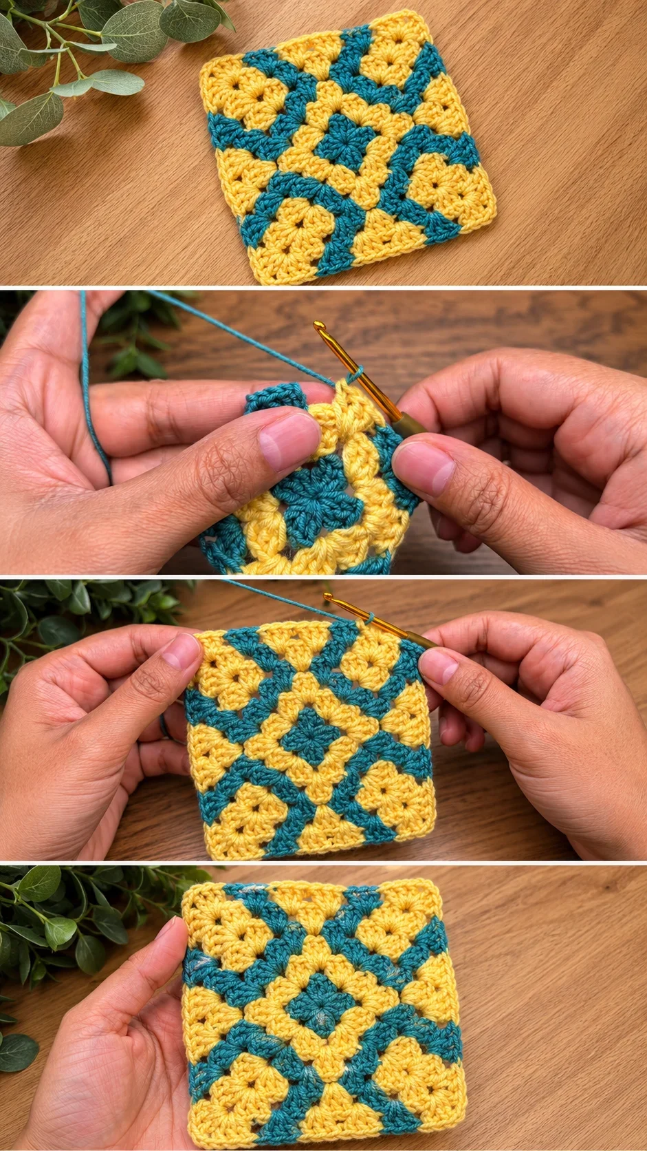 Crochet Geometric Granny Square: A Bold Timeless Classic pattern