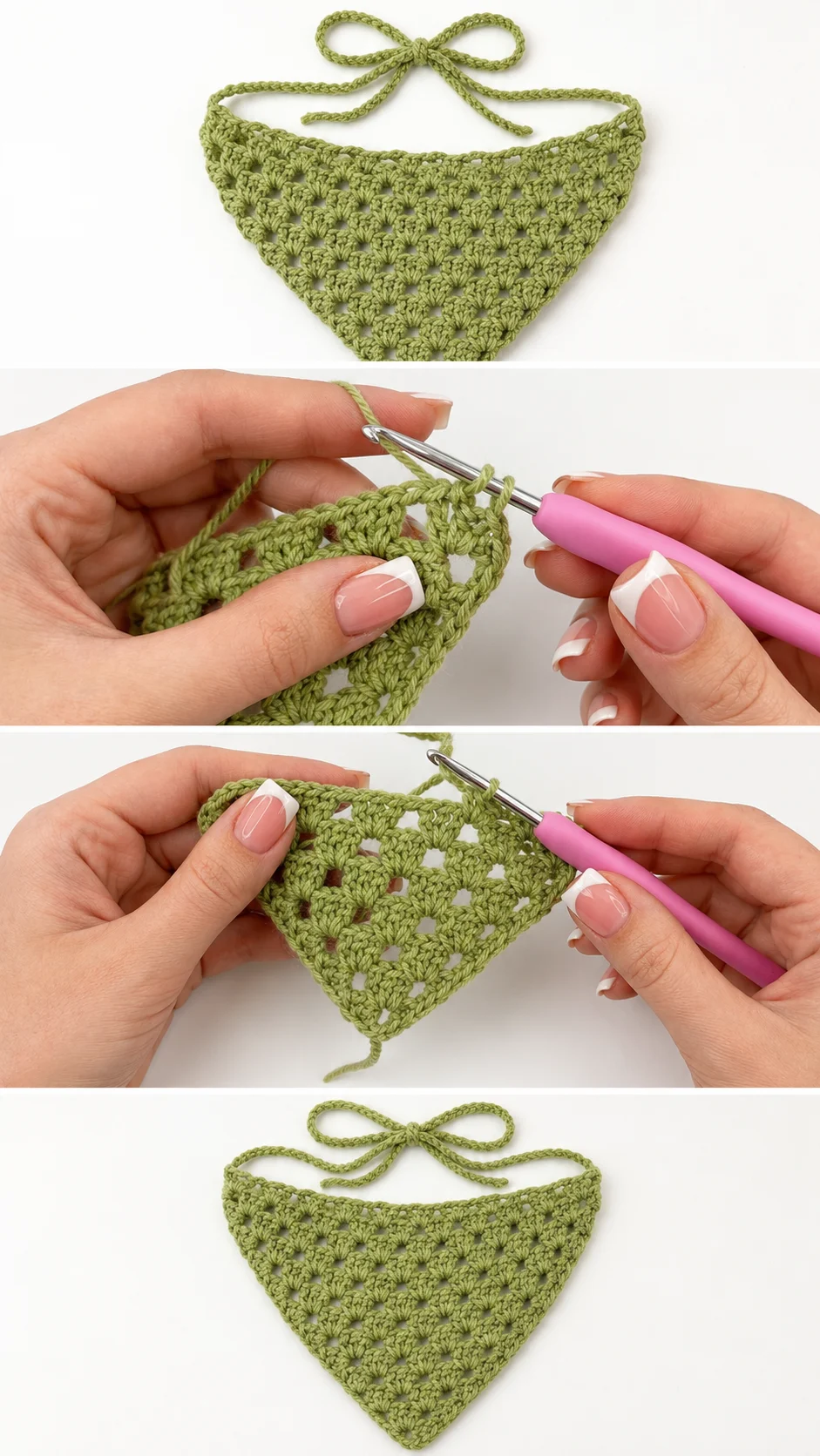 Crochet Granny Bandana: A Charming Bohemian Accent pattern
