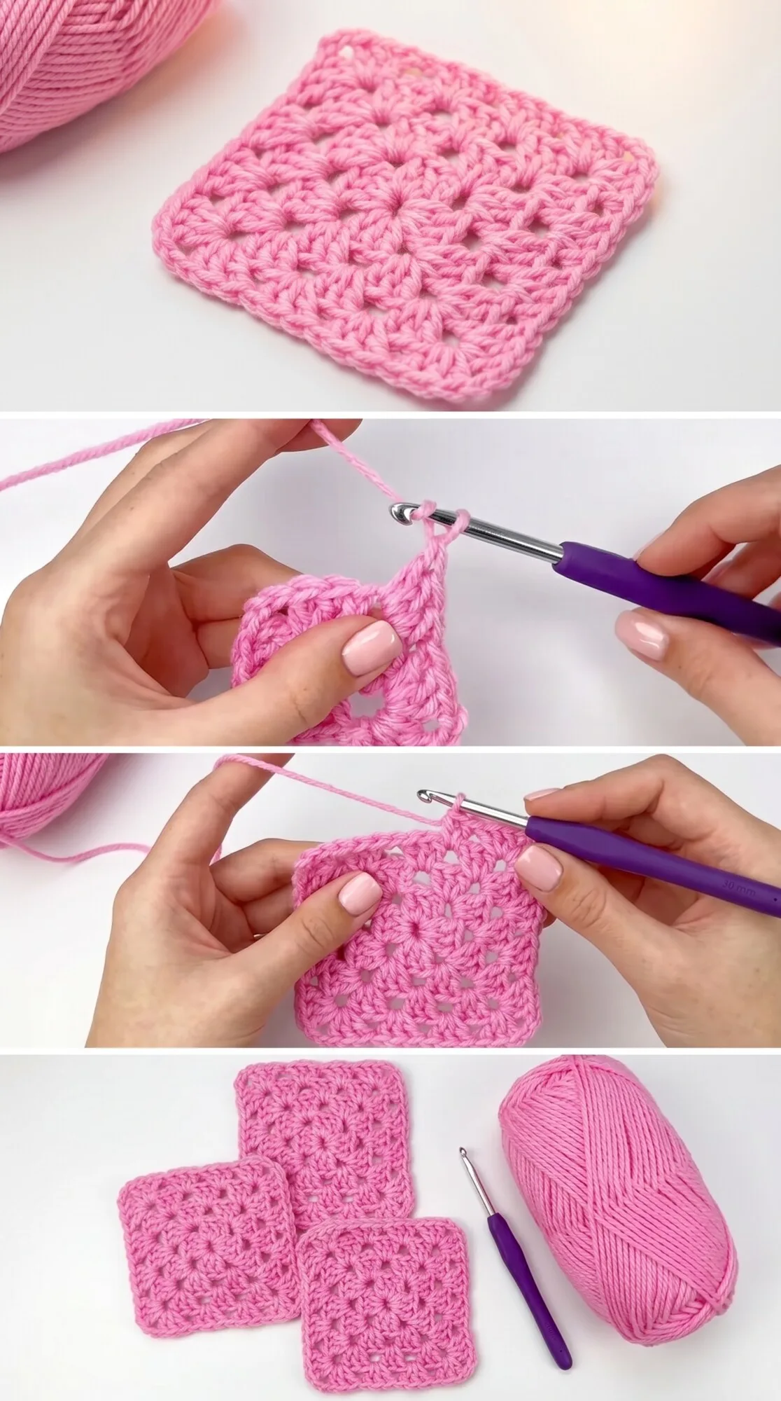 Crochet Granny Square: A Timeless Classic Motif pattern