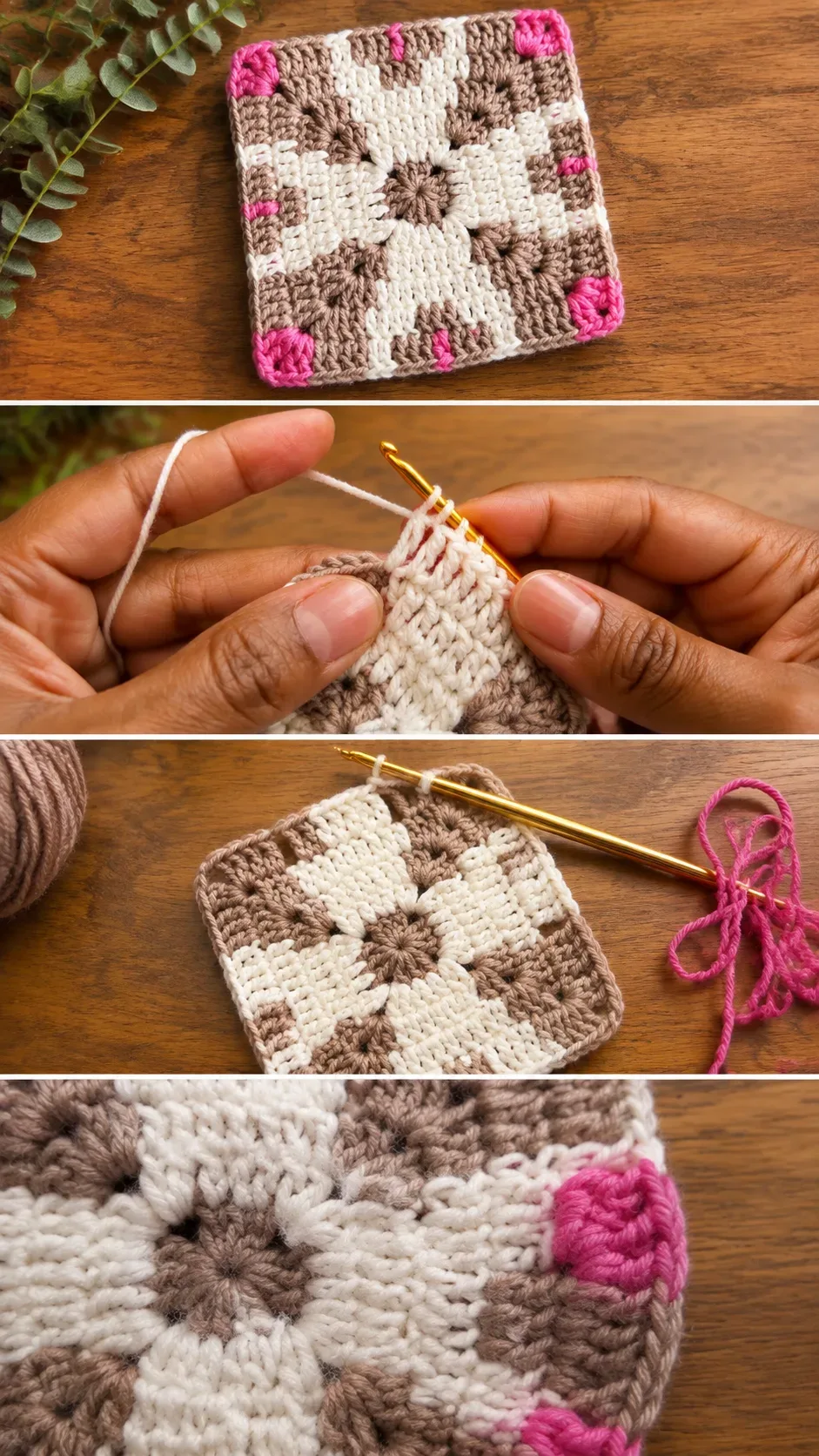 Crochet Granny Square Blanket: A Modern Elegant Classic pattern