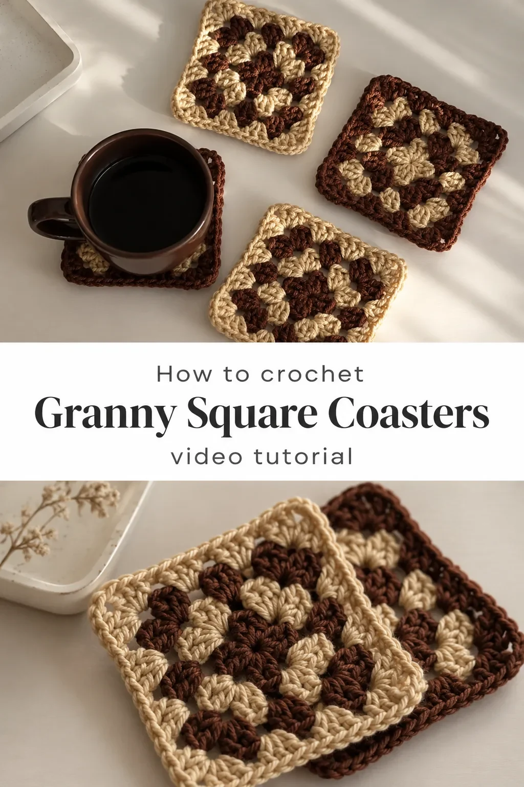 Crochet Granny Square Coasters: A Charming Handmade Gift