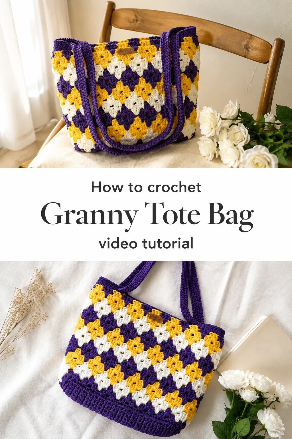 Crochet Granny Tote Bag: A Bold and Chic Accessory