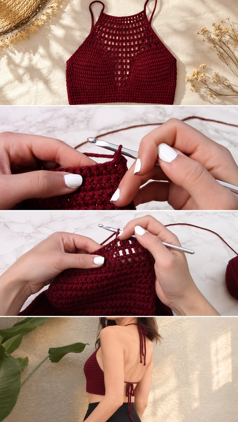 Crochet Halter Top: A Chic and Feminine Statement pattern