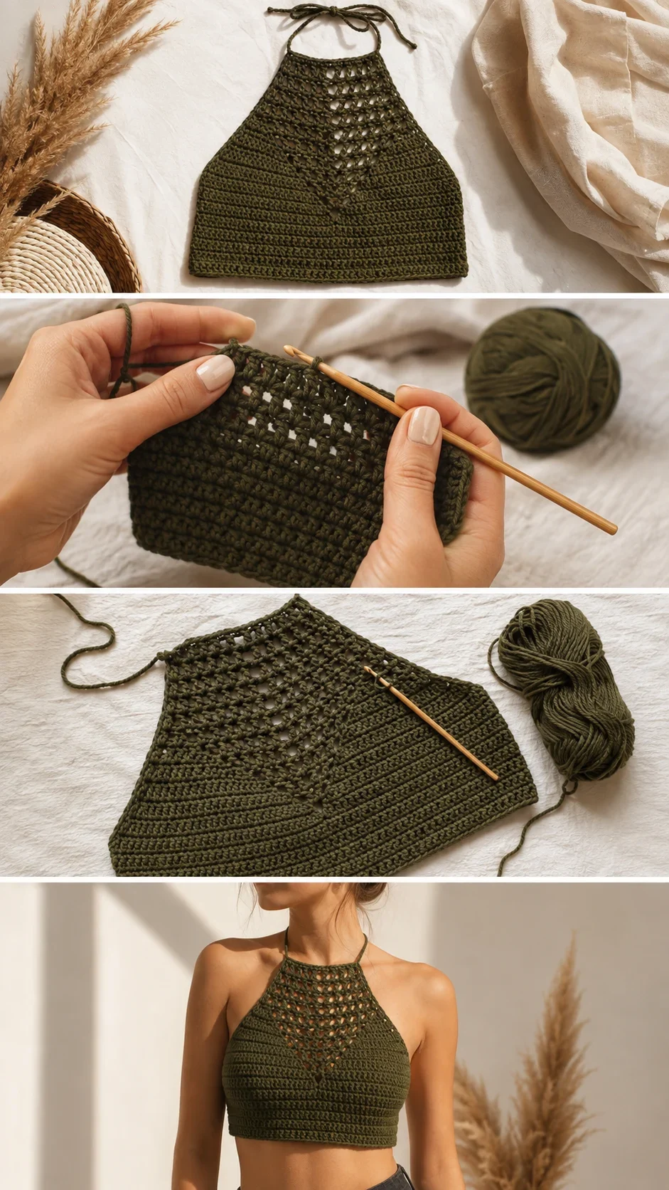 Crochet Halter Top: A Chic Summer Essential pattern