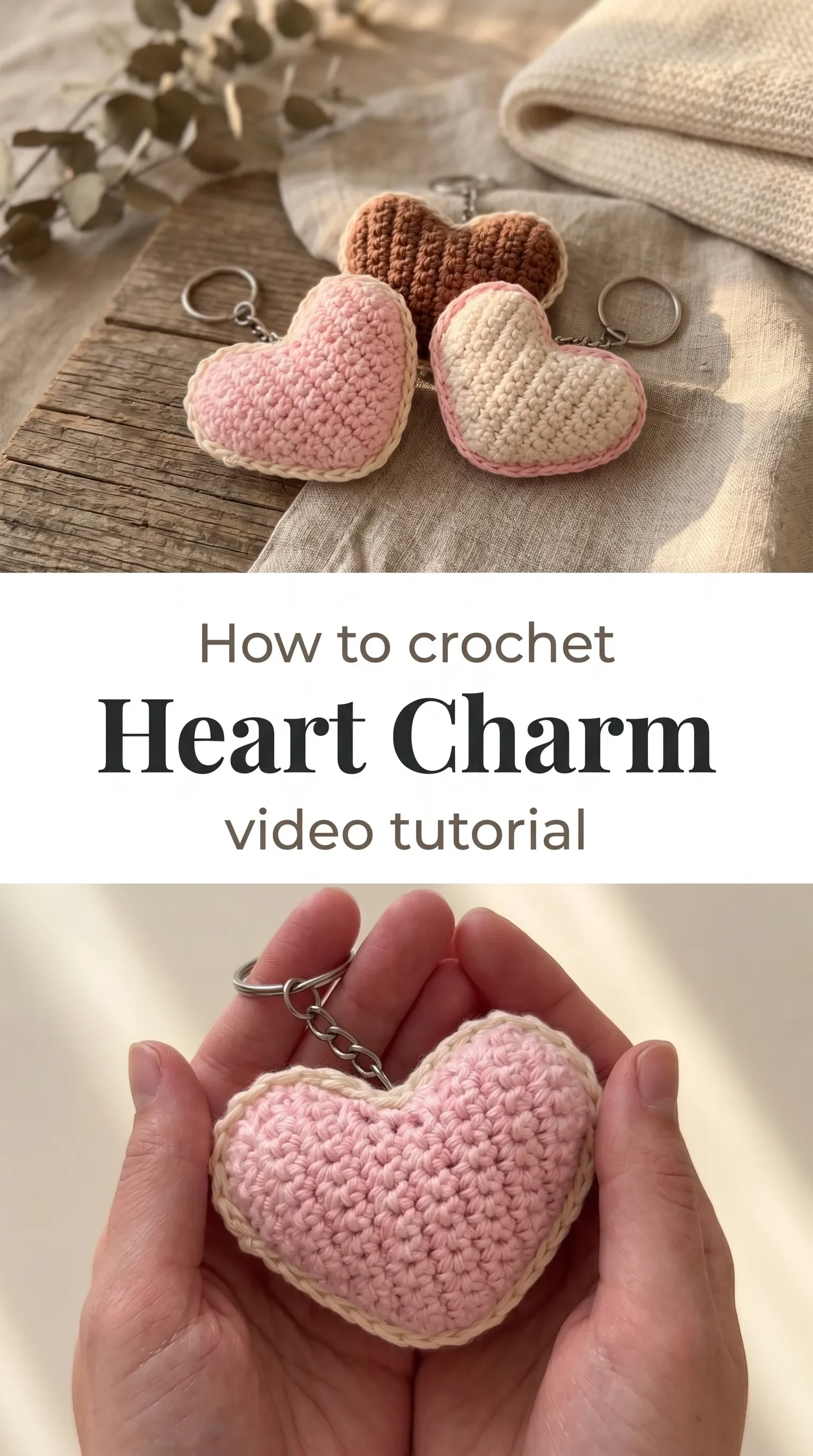 Crochet Heart Charm: A Sweet Handmade Keepsake