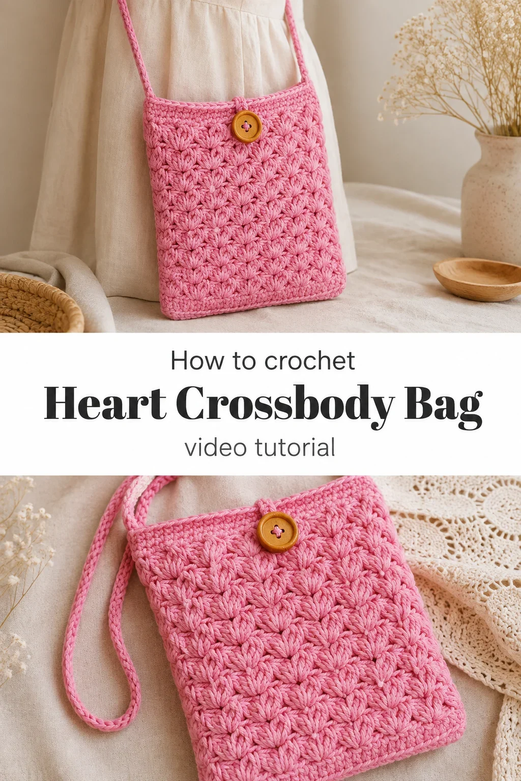 Crochet Heart Crossbody Bag: A Chic Everyday Accent