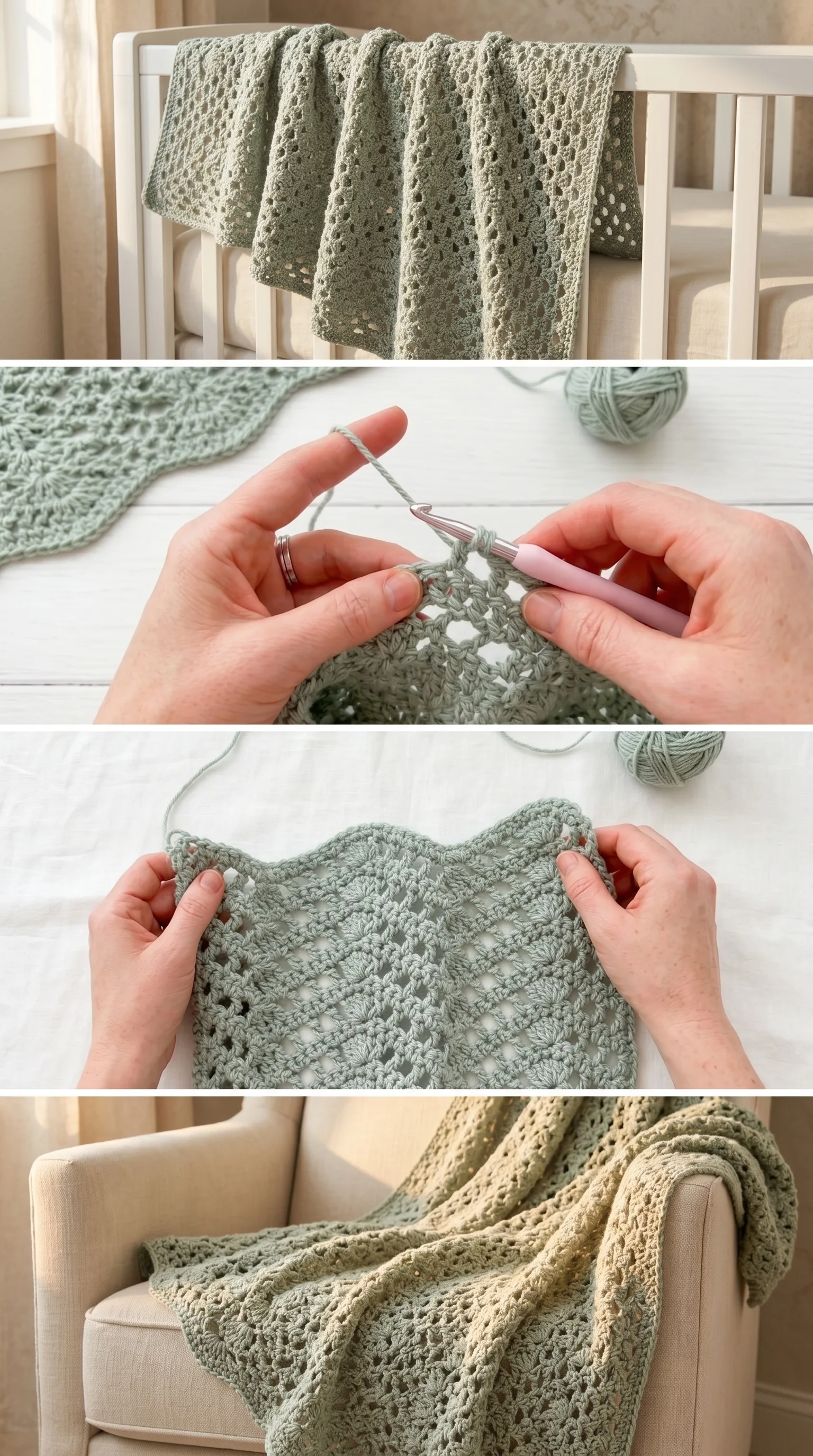Crochet Heirloom Blanket: A Timeless Nursery Treasure pattern