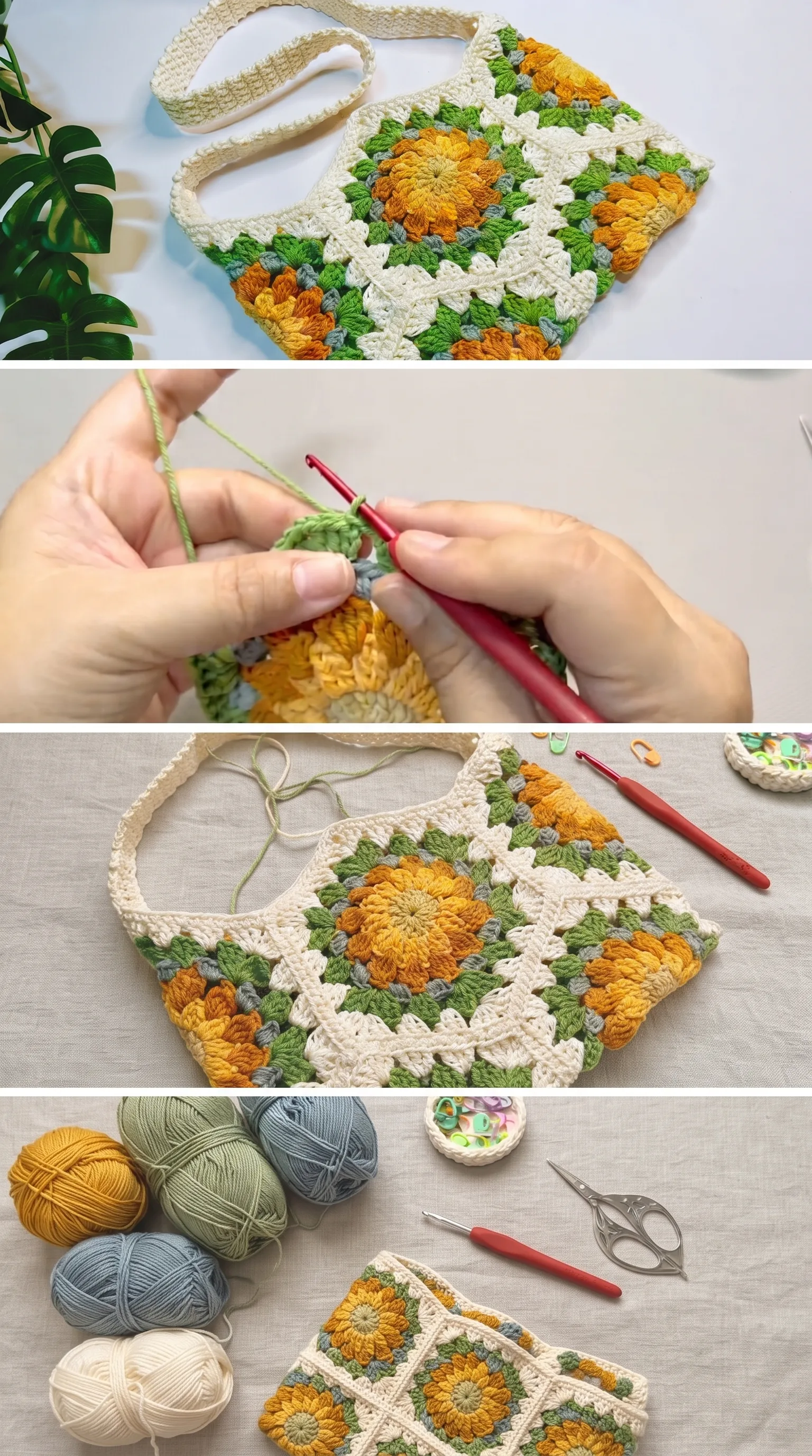 Crochet Hexagon Shoulder Bag: A Chic Seasonal Staple pattern