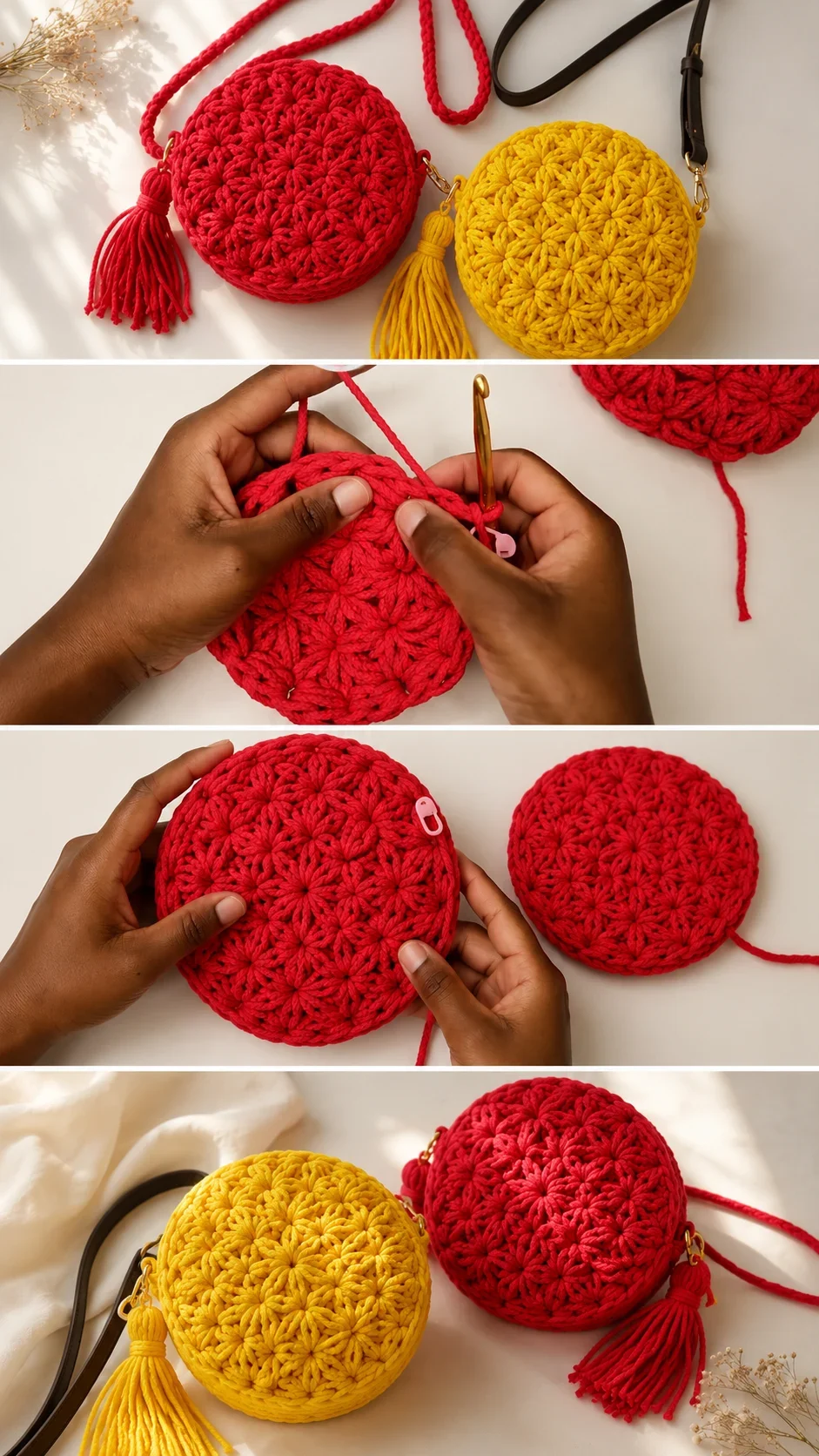 Crochet Jasmine Round Bag: A Chic Handcrafted Treasure pattern