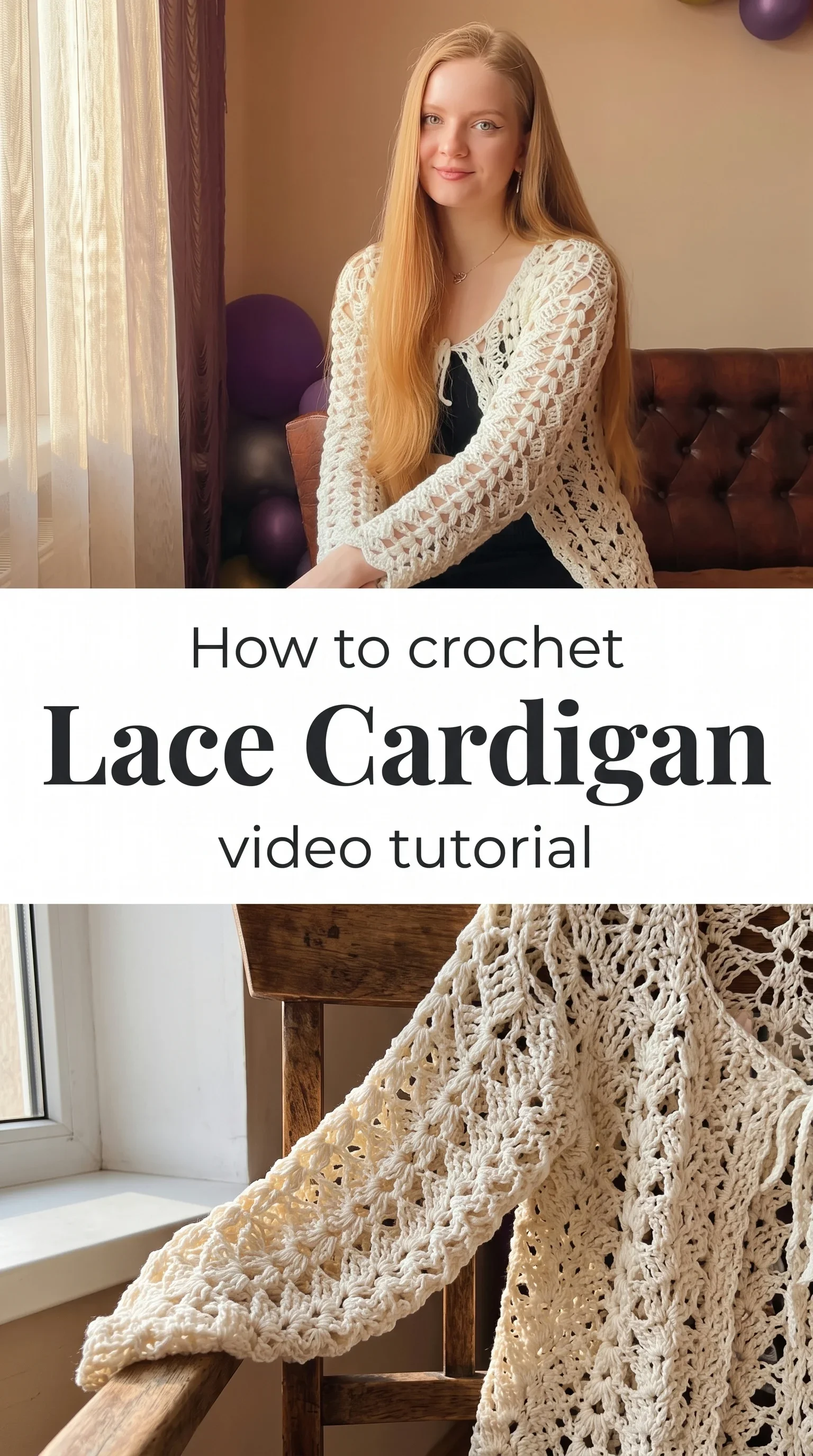 Crochet Lace Cardigan: A Delicate and Feminine Layer
