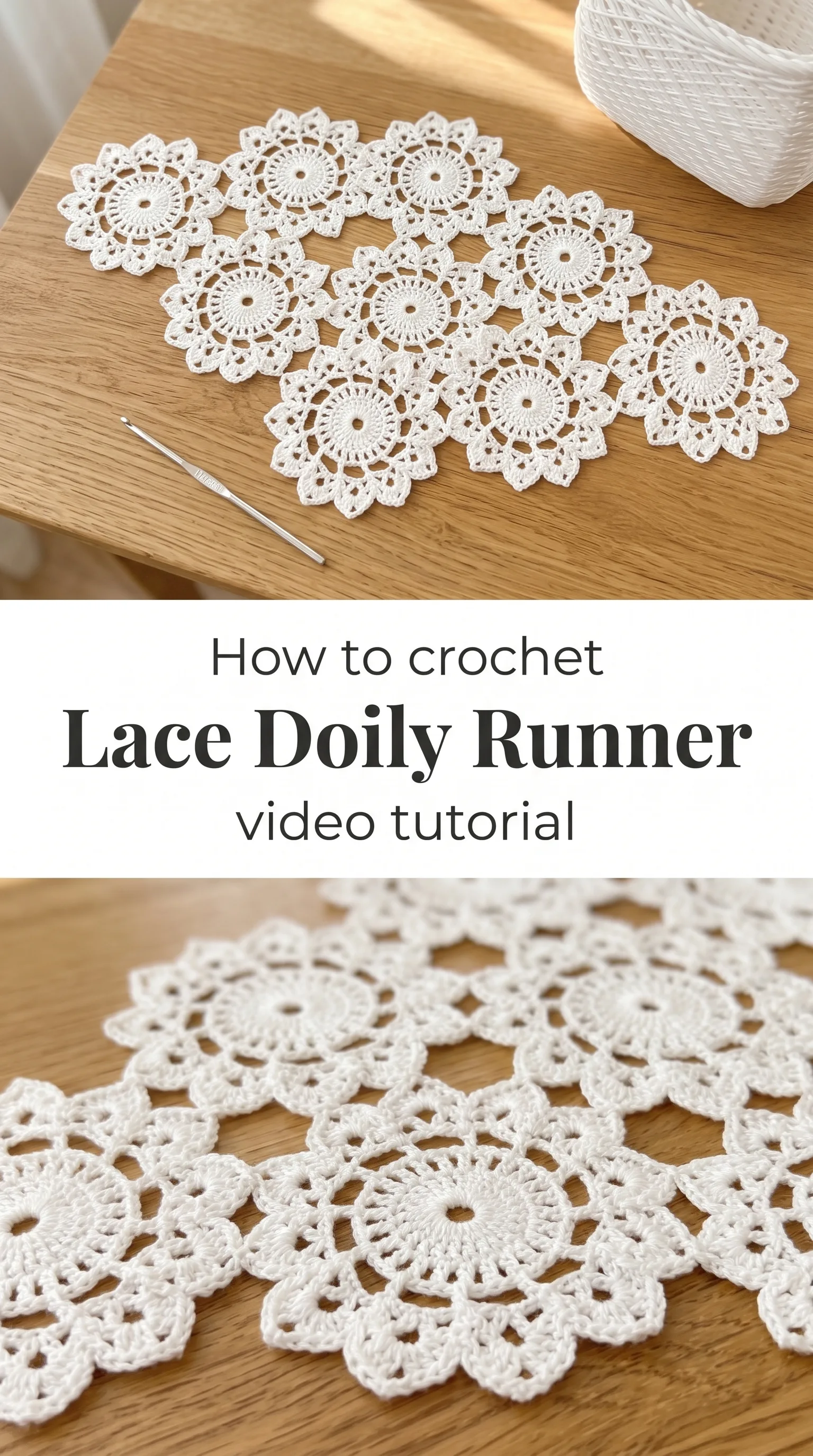 Crochet Lace Doily Runner: A Delicate Table Centerpiece