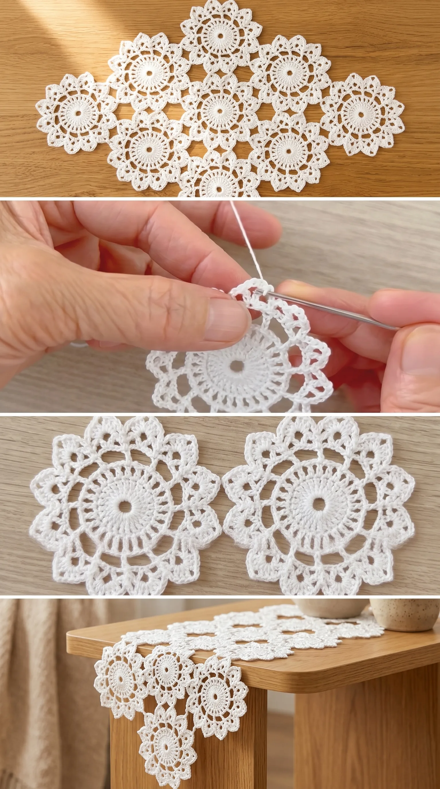 Crochet Lace Doily Runner: A Delicate Table Centerpiece pattern
