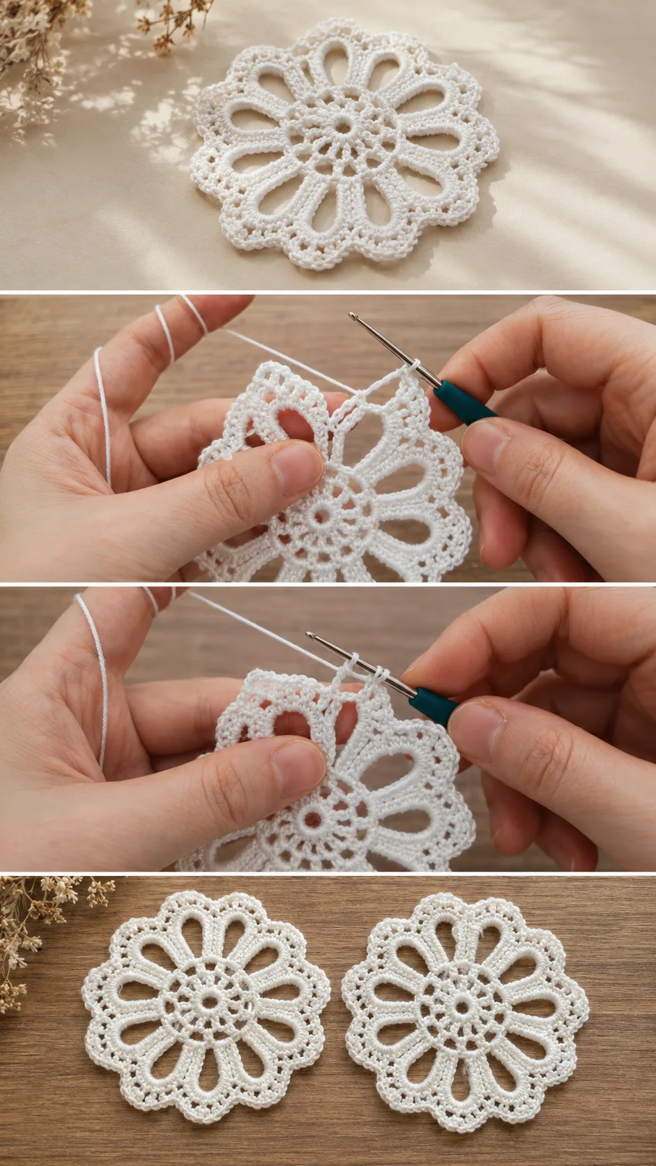 Crochet Lace Flower: A Delicate Home Decor Accent pattern
