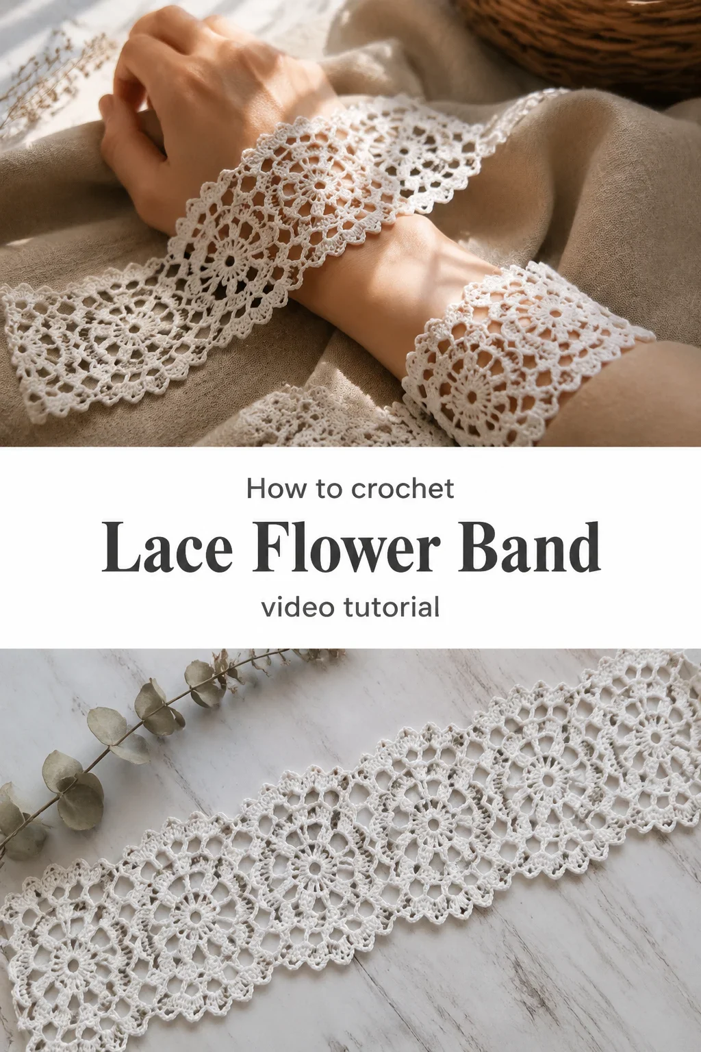 Crochet Lace Flower Band: A Delicate Timeless Accent