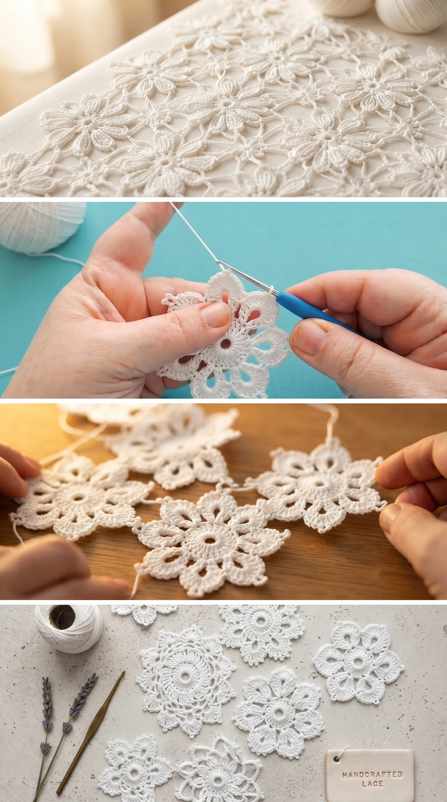 Crochet Lace Flower Motif: A Delicate Timeless Art pattern