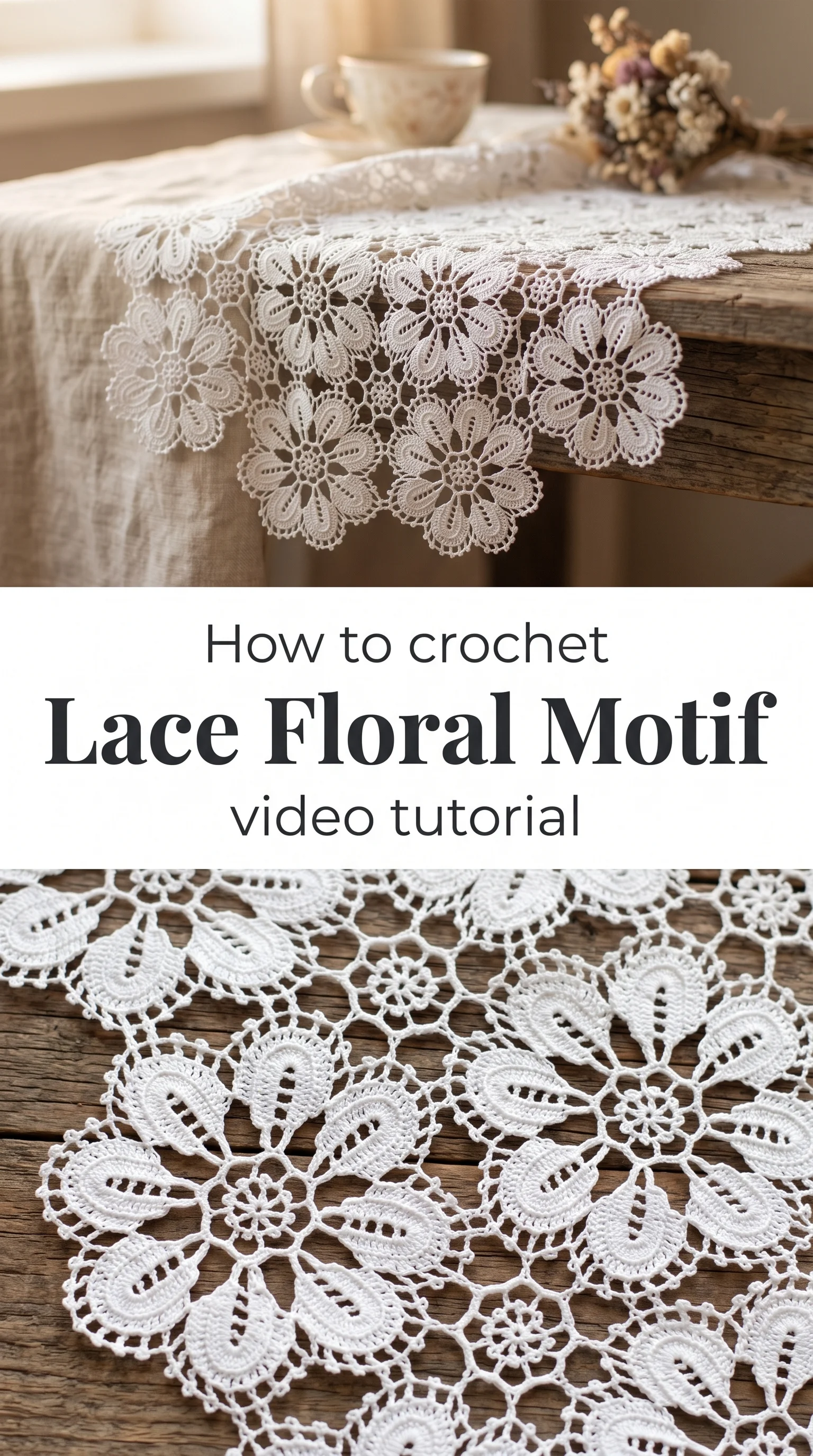 Crochet Lace Motif: A Delicate Floral Masterpiece