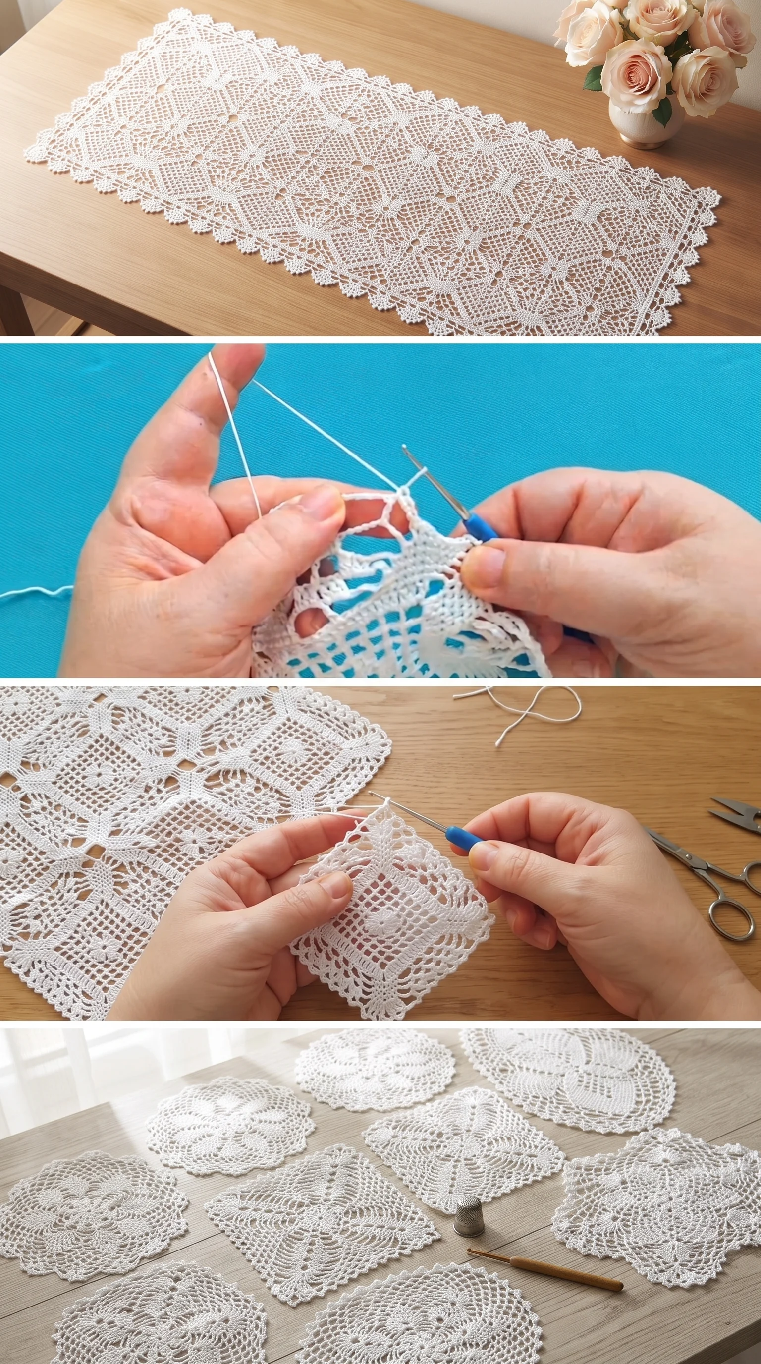 Crochet Lace Motif Table Runner: A Timeless Elegant Classic pattern
