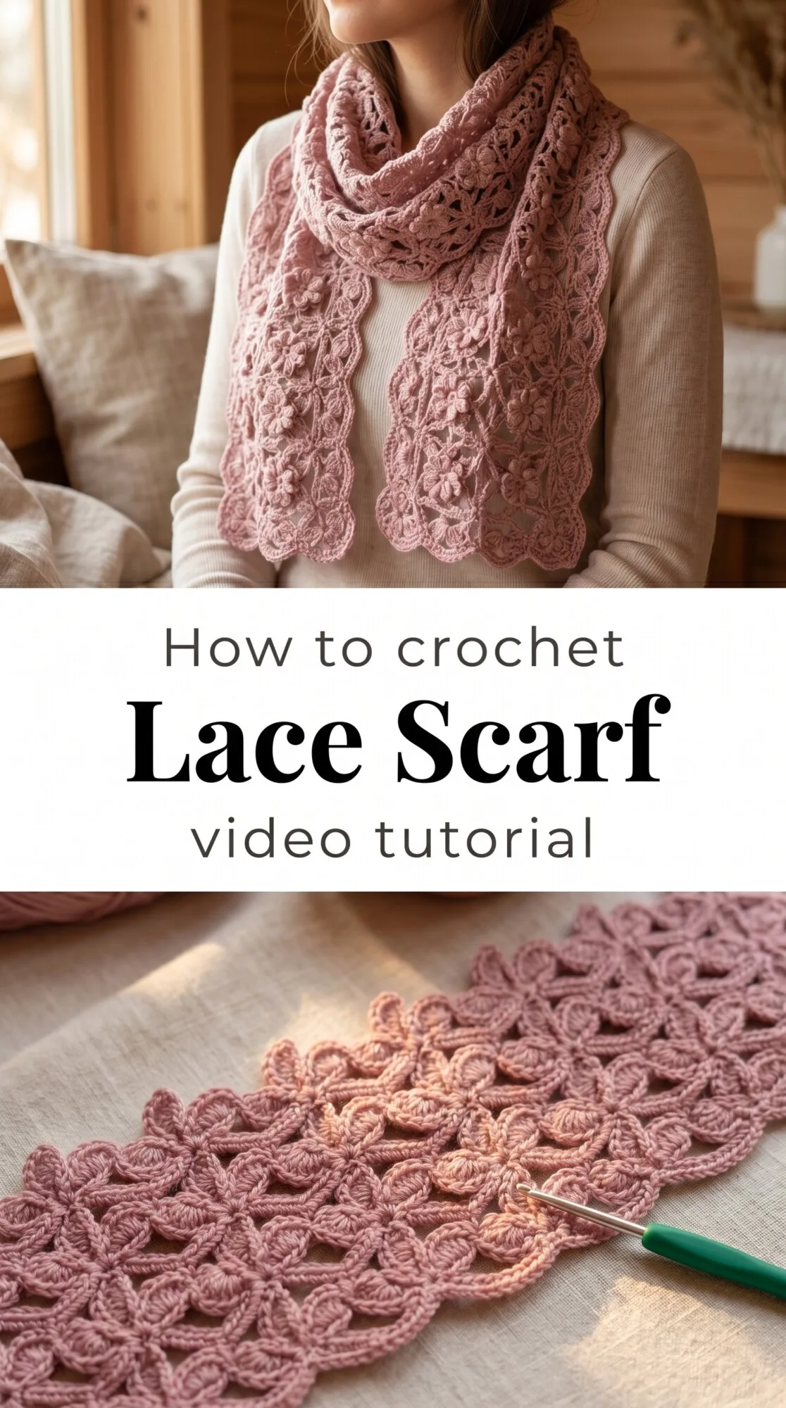 Crochet Lace Scarf: A Delicate and Timeless Accessory