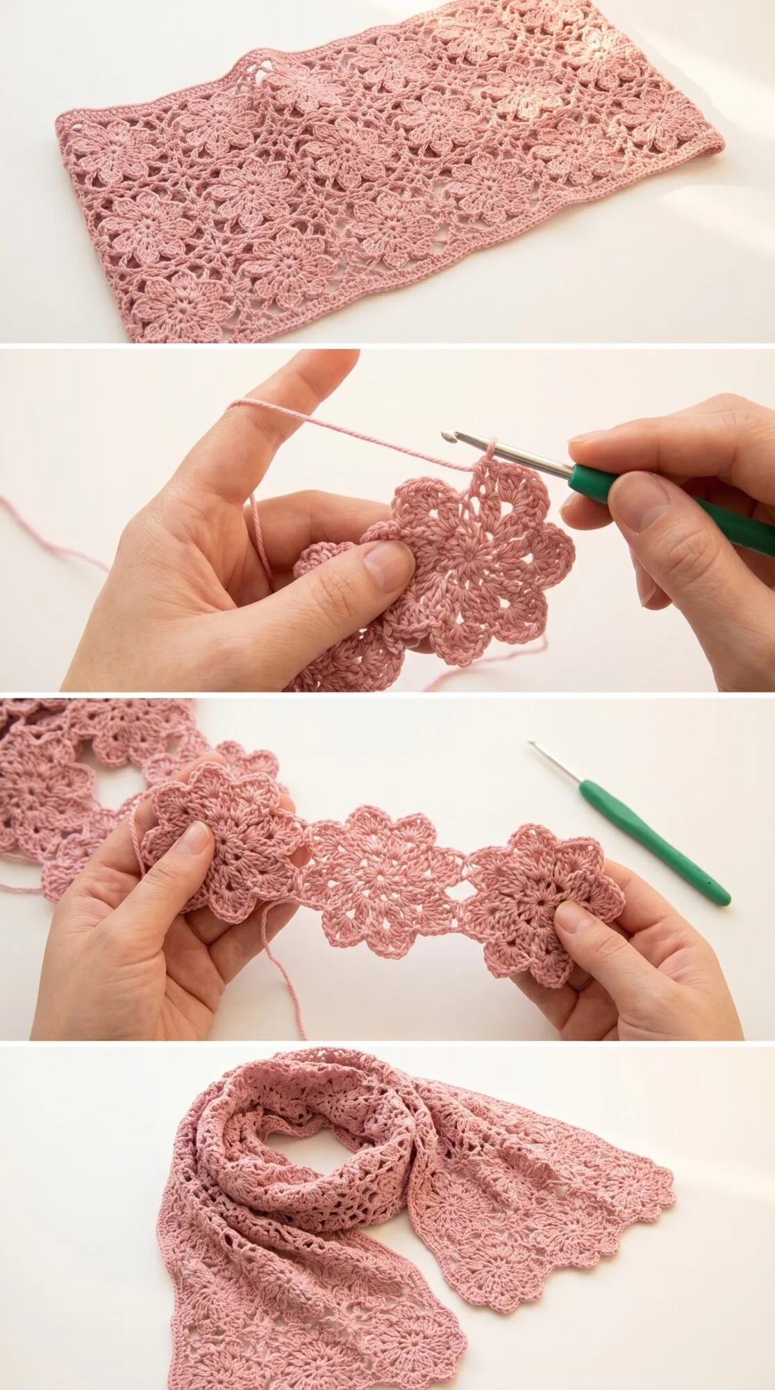 Crochet Lace Scarf: A Delicate and Timeless Accessory pattern