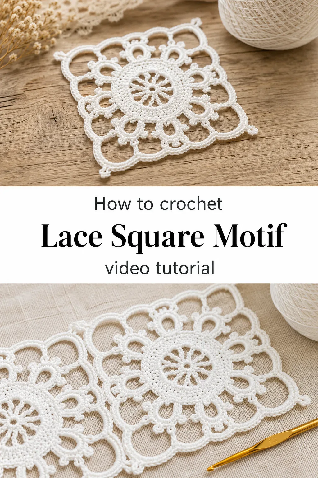 Crochet Lace Square Motif: A Timeless Elegant Classic