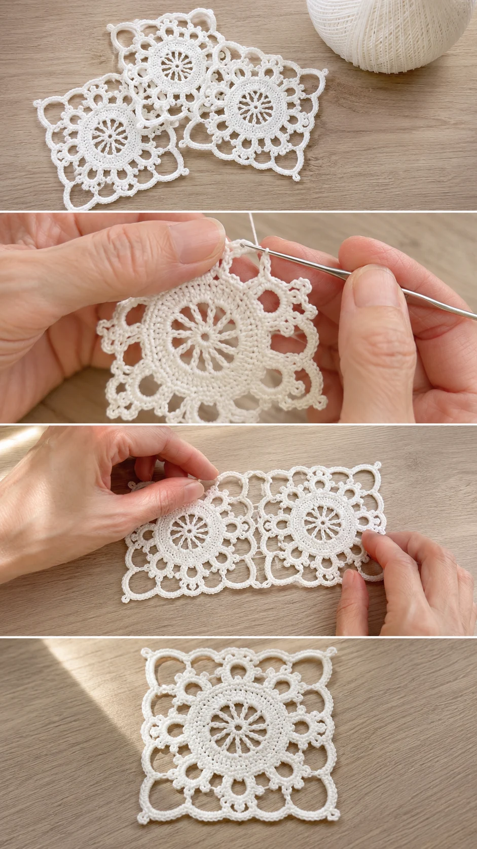 Crochet Lace Square Motif: A Timeless Elegant Classic pattern