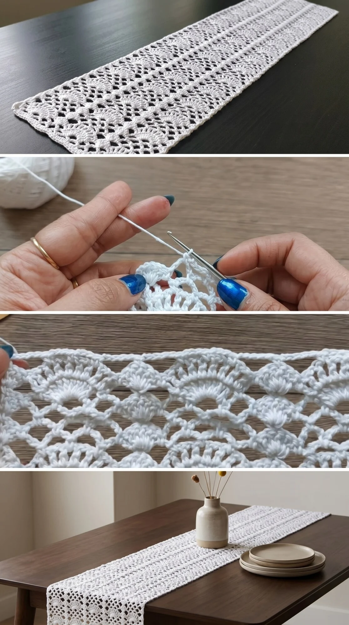 Crochet Lace Table Runner: An Eye-Catching Centerpiece pattern