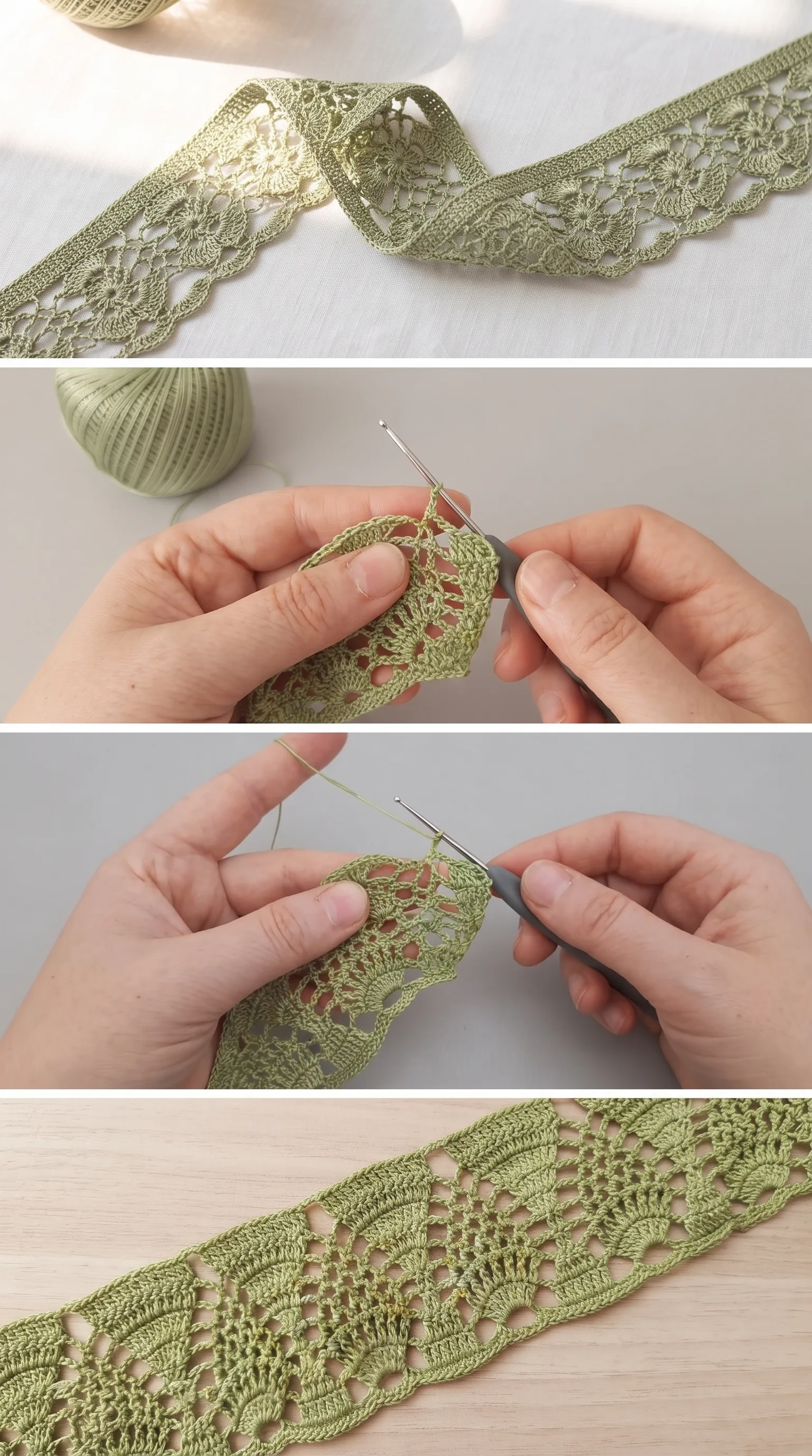 Crochet Lace Trim: A Delicate and Timeless Detail pattern