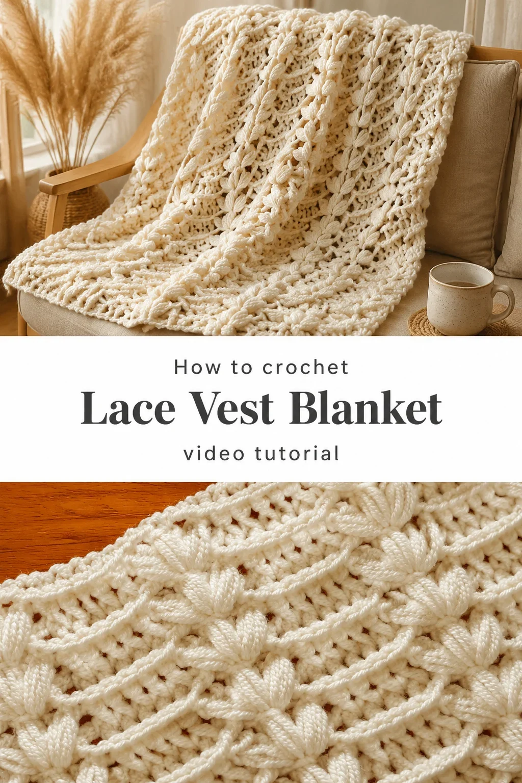 Crochet Lace Vest Blanket: A Timeless Textured Treasure