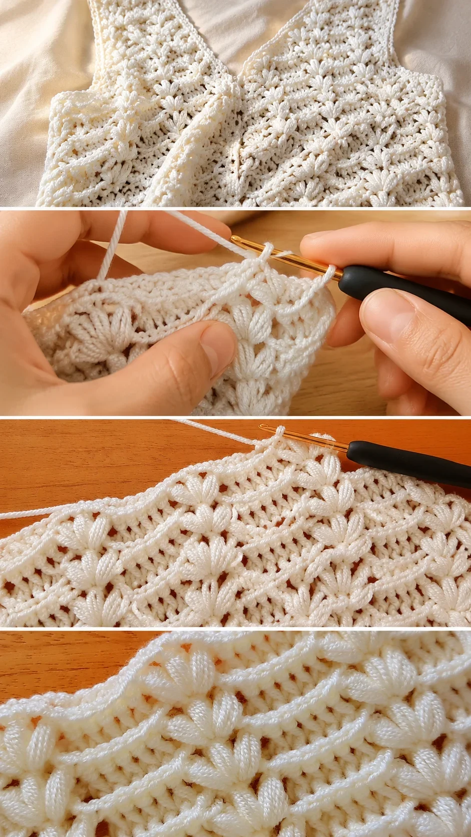 Crochet Lace Vest Blanket: A Timeless Textured Treasure pattern