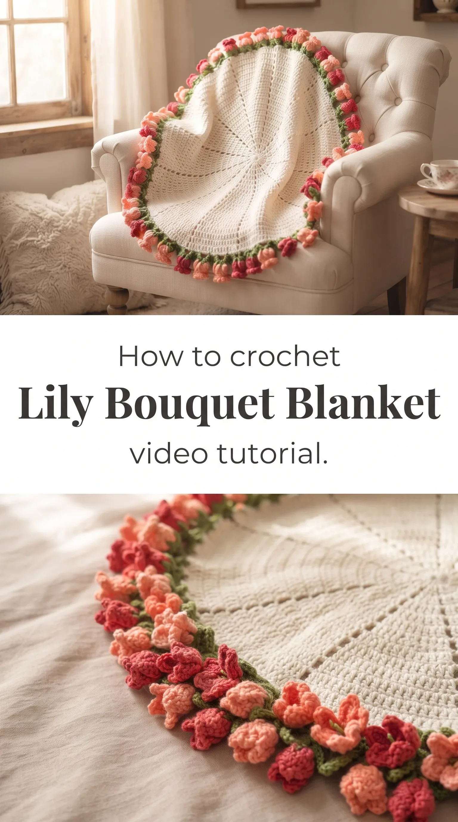 Crochet Lily Bouquet Blanket: A Blooming Floral Treasure