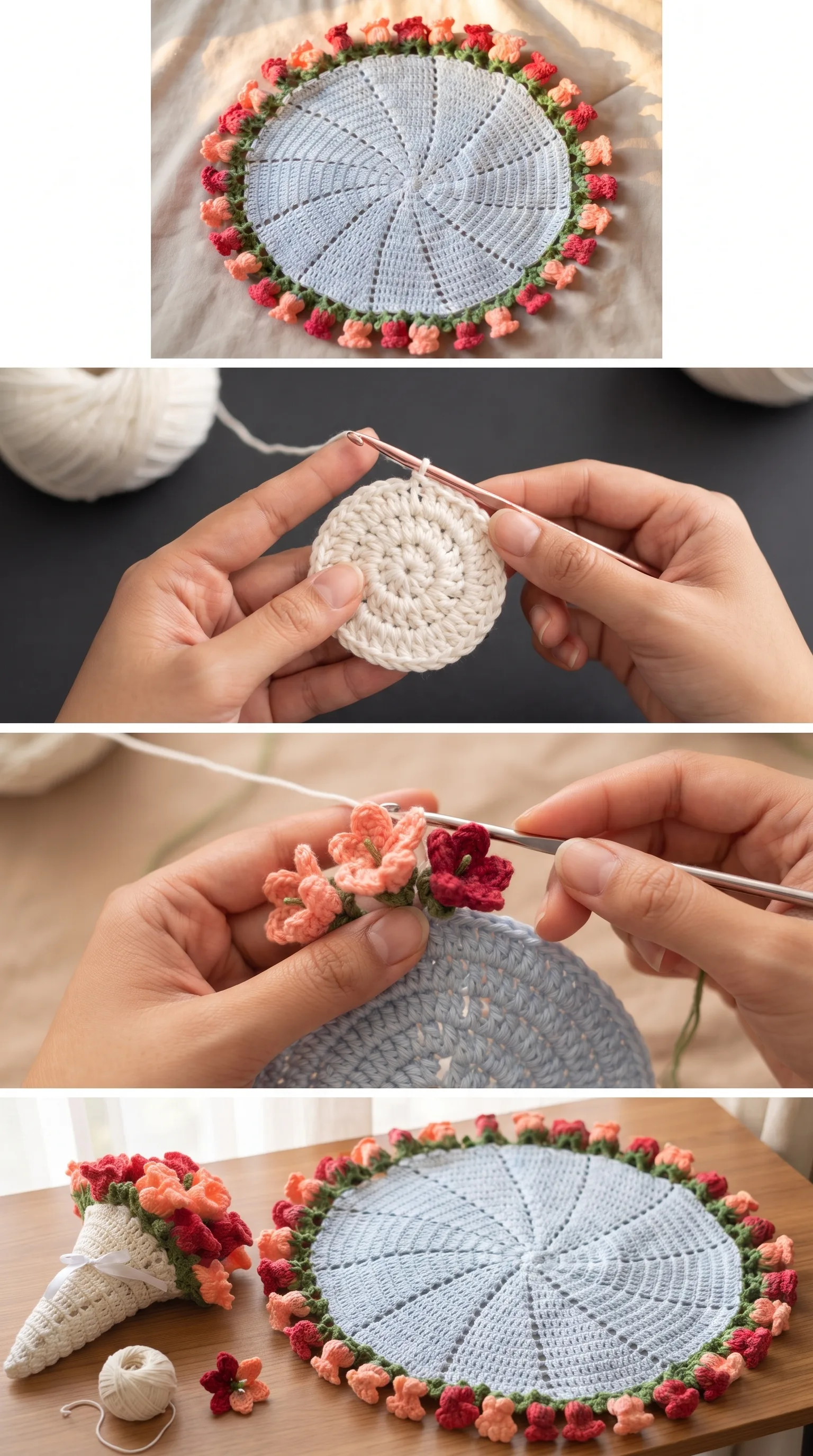 Crochet Lily Bouquet Blanket: A Blooming Floral Treasure pattern