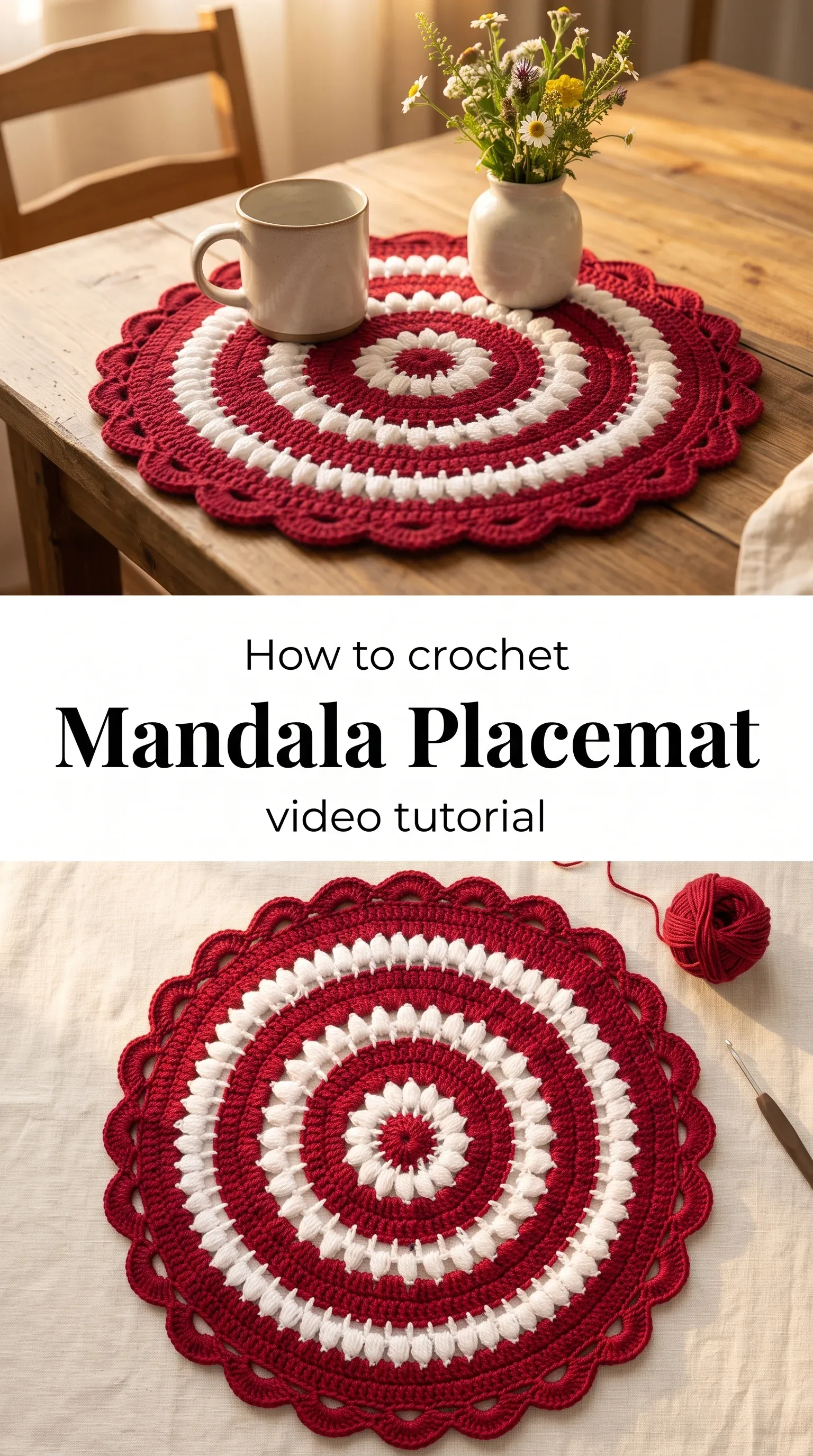 Crochet Mandala Placemat: A Timeless Table Accent