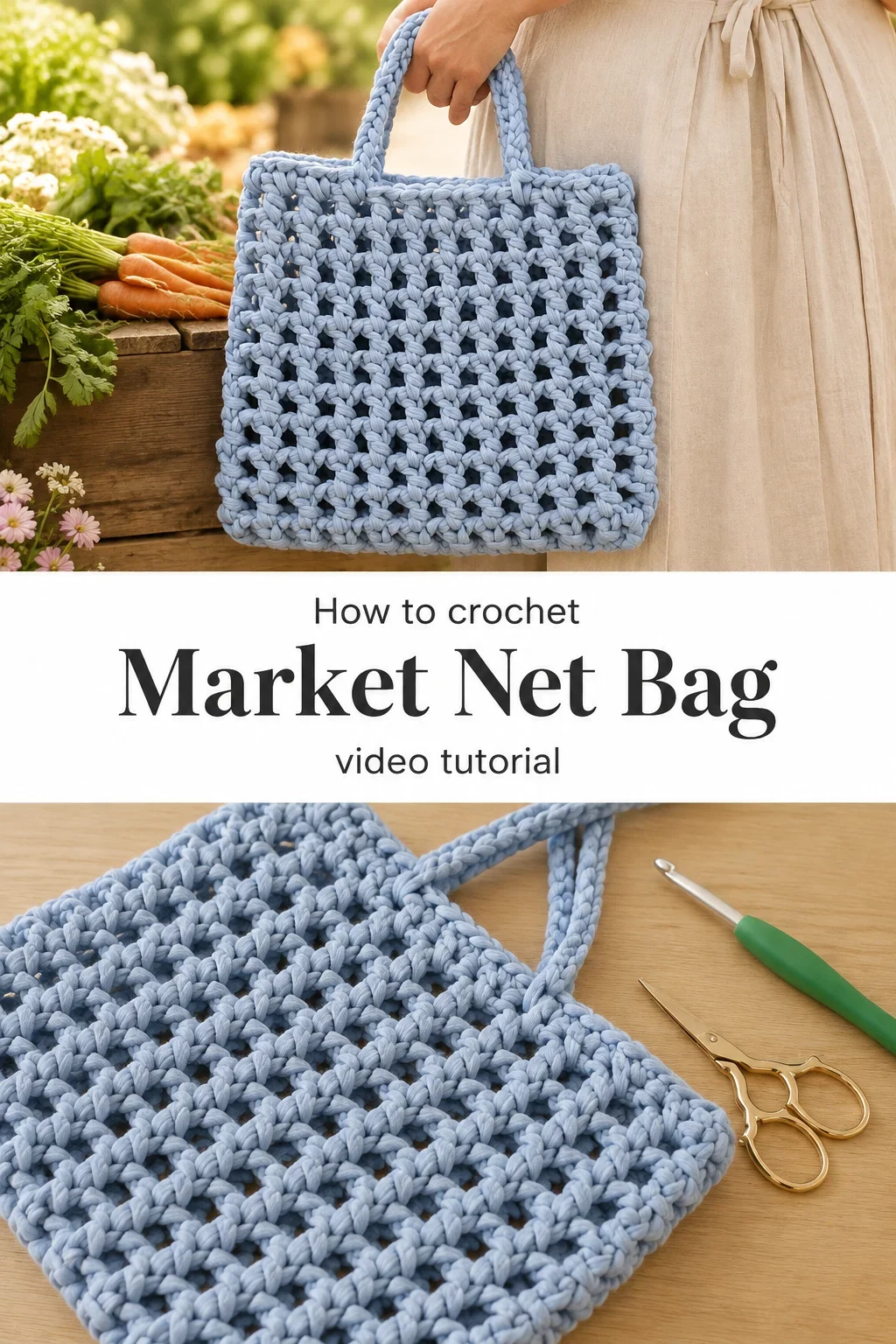 Crochet Market Net Bag: A Chic and Versatile Carry-All
