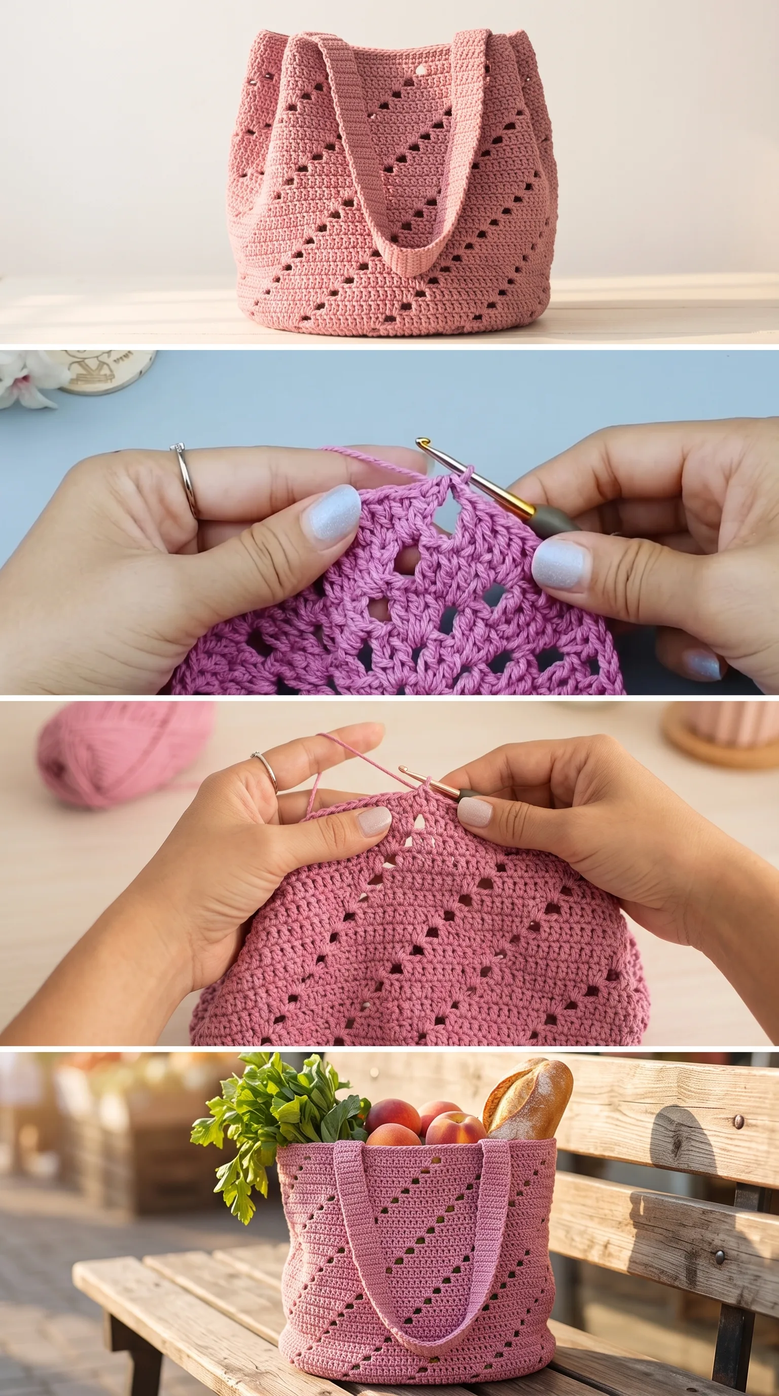 Crochet Market Tote: A Chic and Functional Everyday Bag pattern