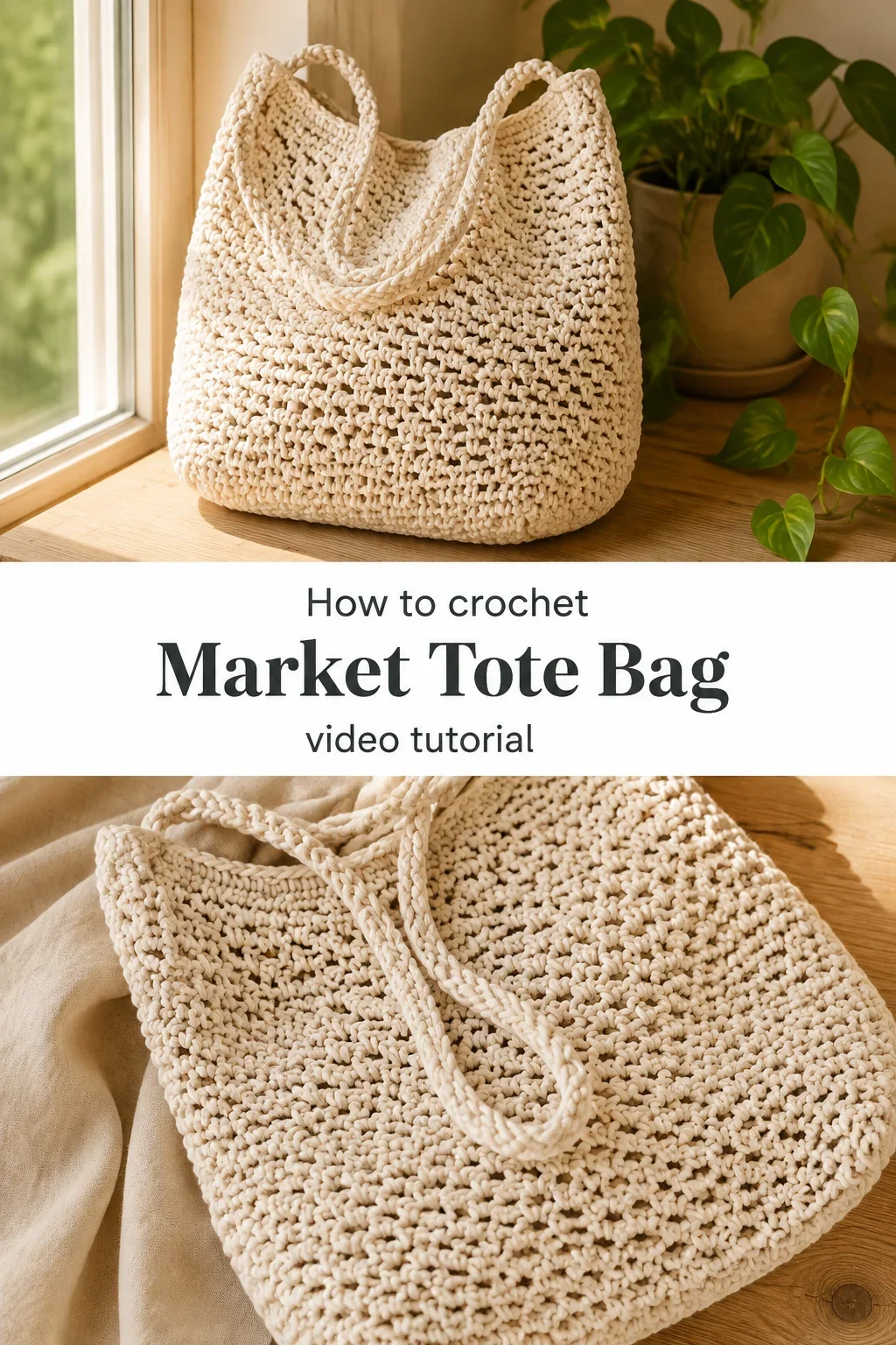 Crochet Market Tote: A Chic and Timeless Everyday Bag