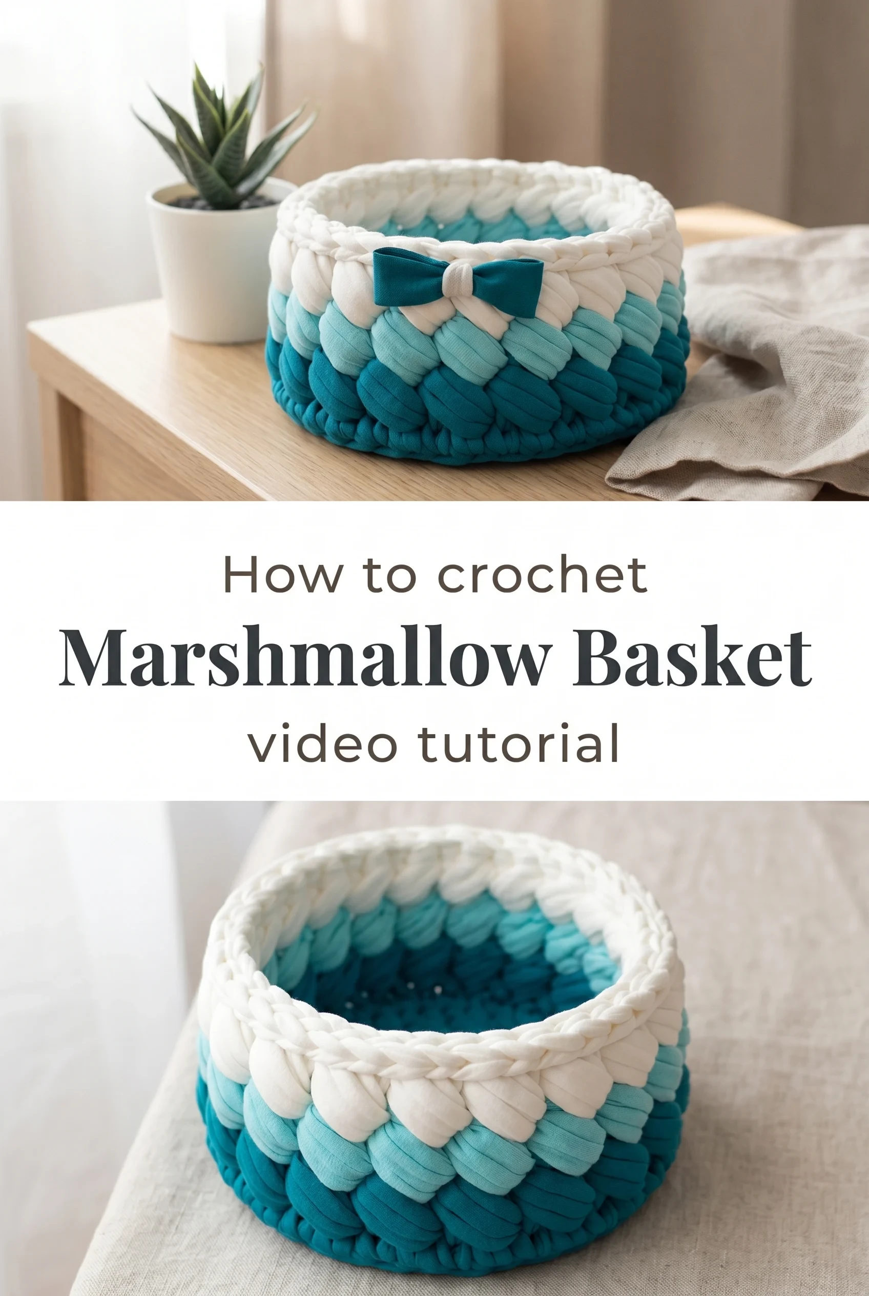 Crochet Marshmallow Basket: A Fluffy and Charming Storage Solution