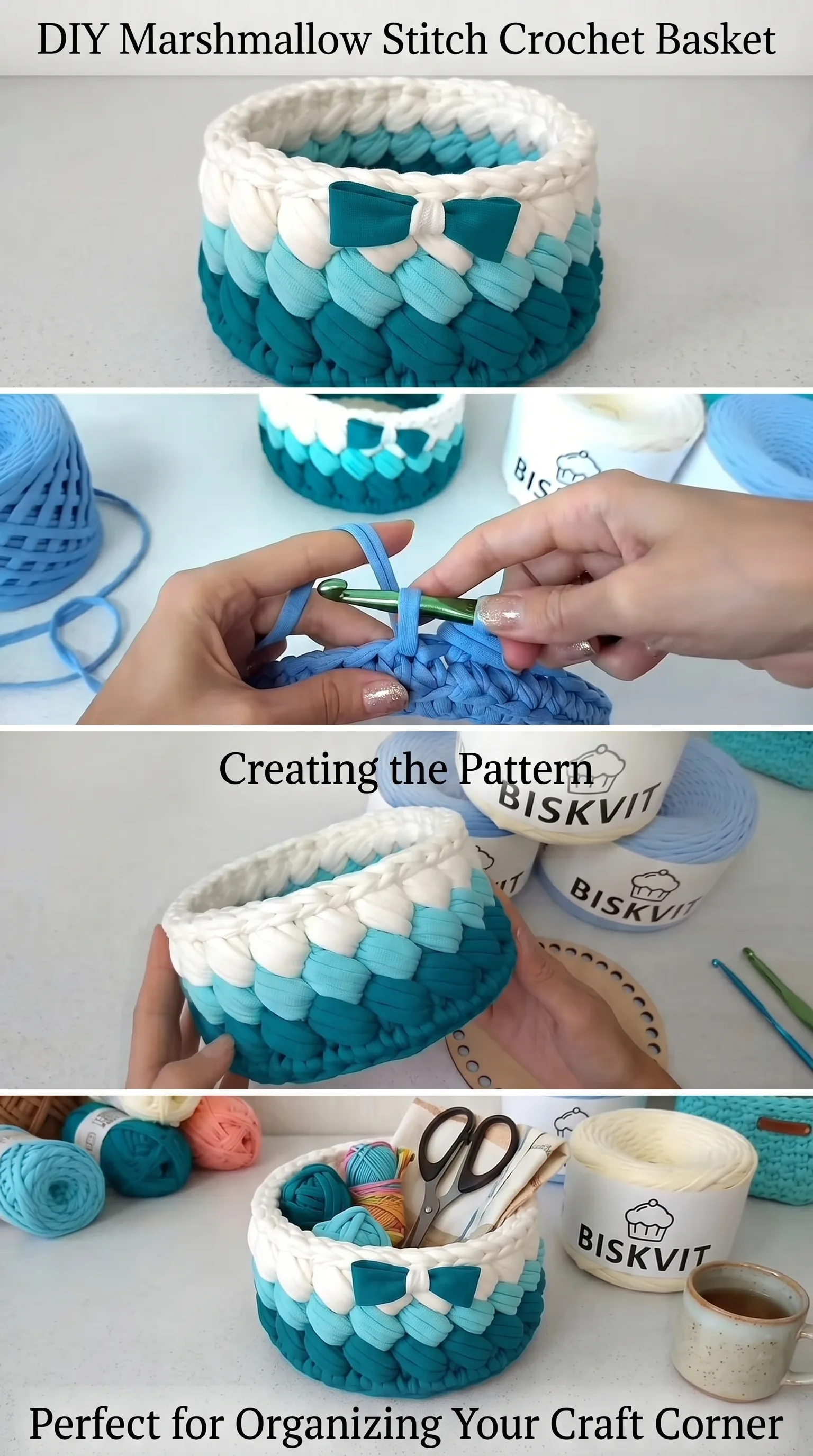 Crochet Marshmallow Basket: A Fluffy and Charming Storage Solution pattern
