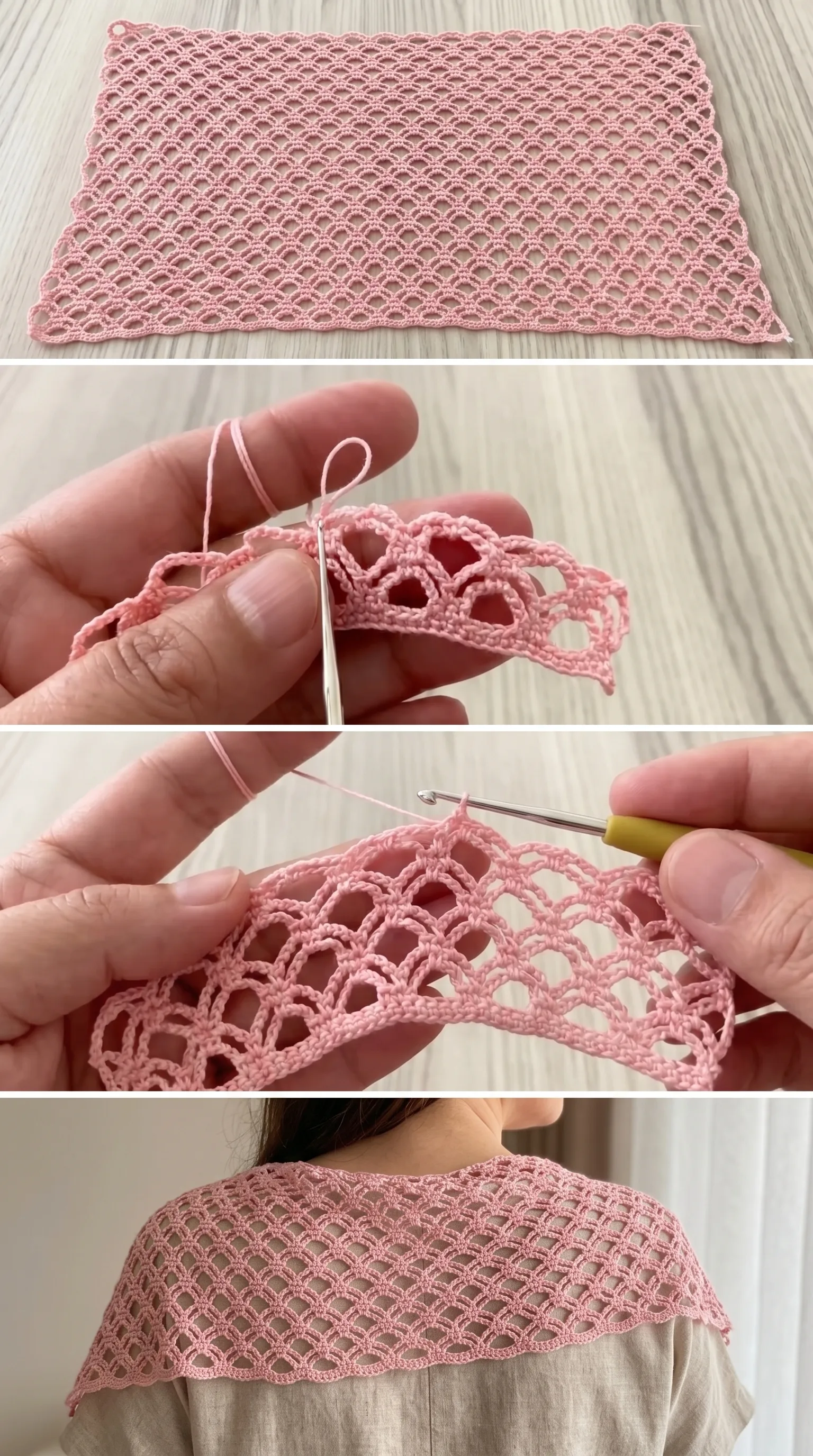 Crochet Mesh Lace Shawl: A Delicate Timeless Classic pattern