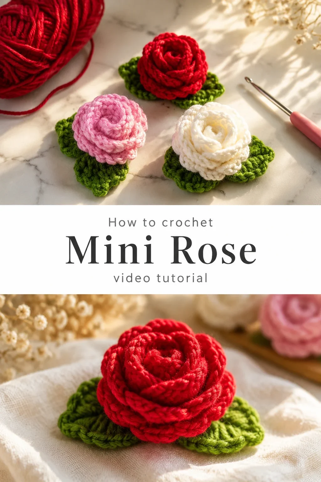 Crochet Mini Rose: A Delicate Handmade Treasure
