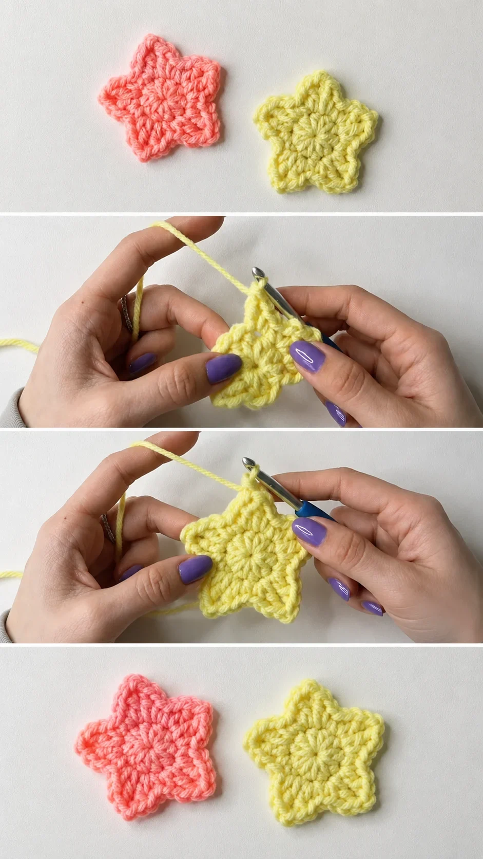 Crochet Mini Star Appliqué: A Sweet and Charming Accent pattern