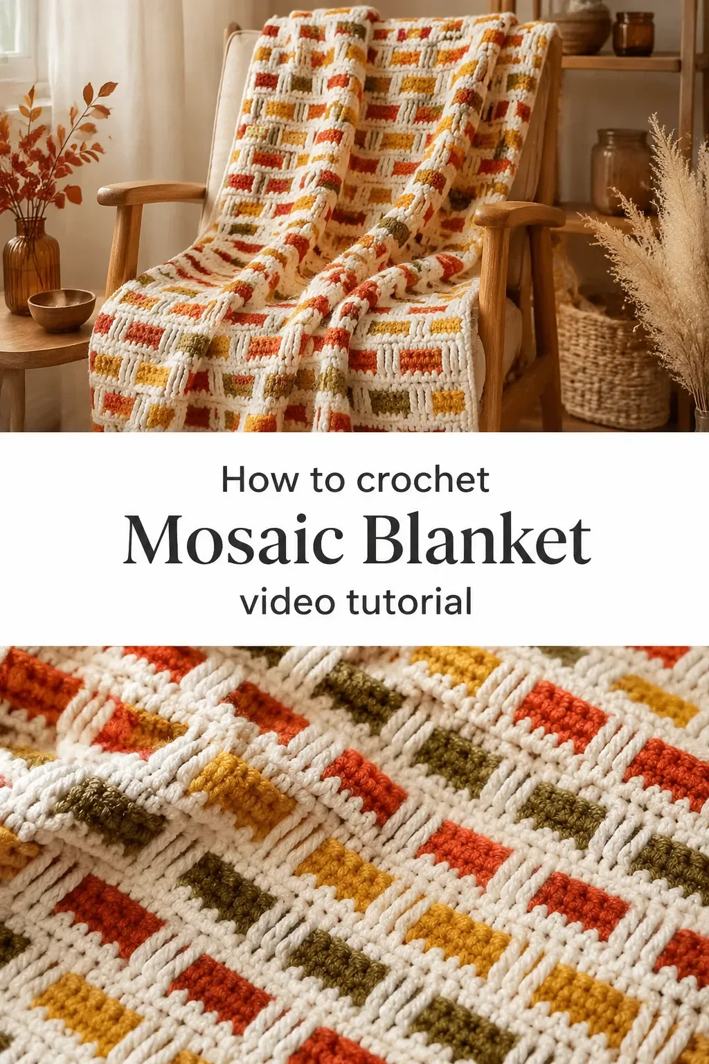 Crochet Mosaic Blanket: A Warm and Vibrant Classic