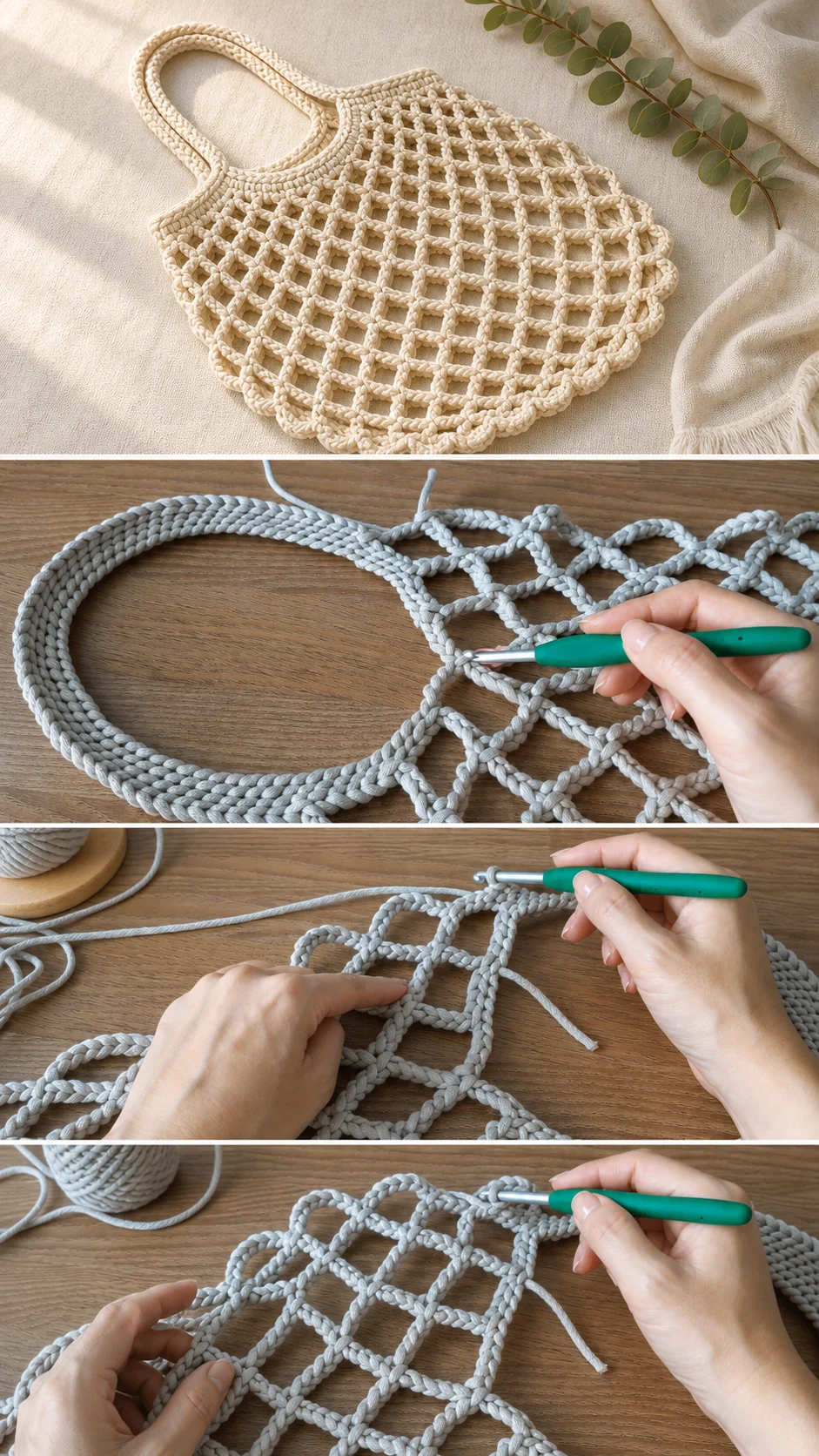Crochet Net Market Bag: A Chic and Breezy Essential pattern