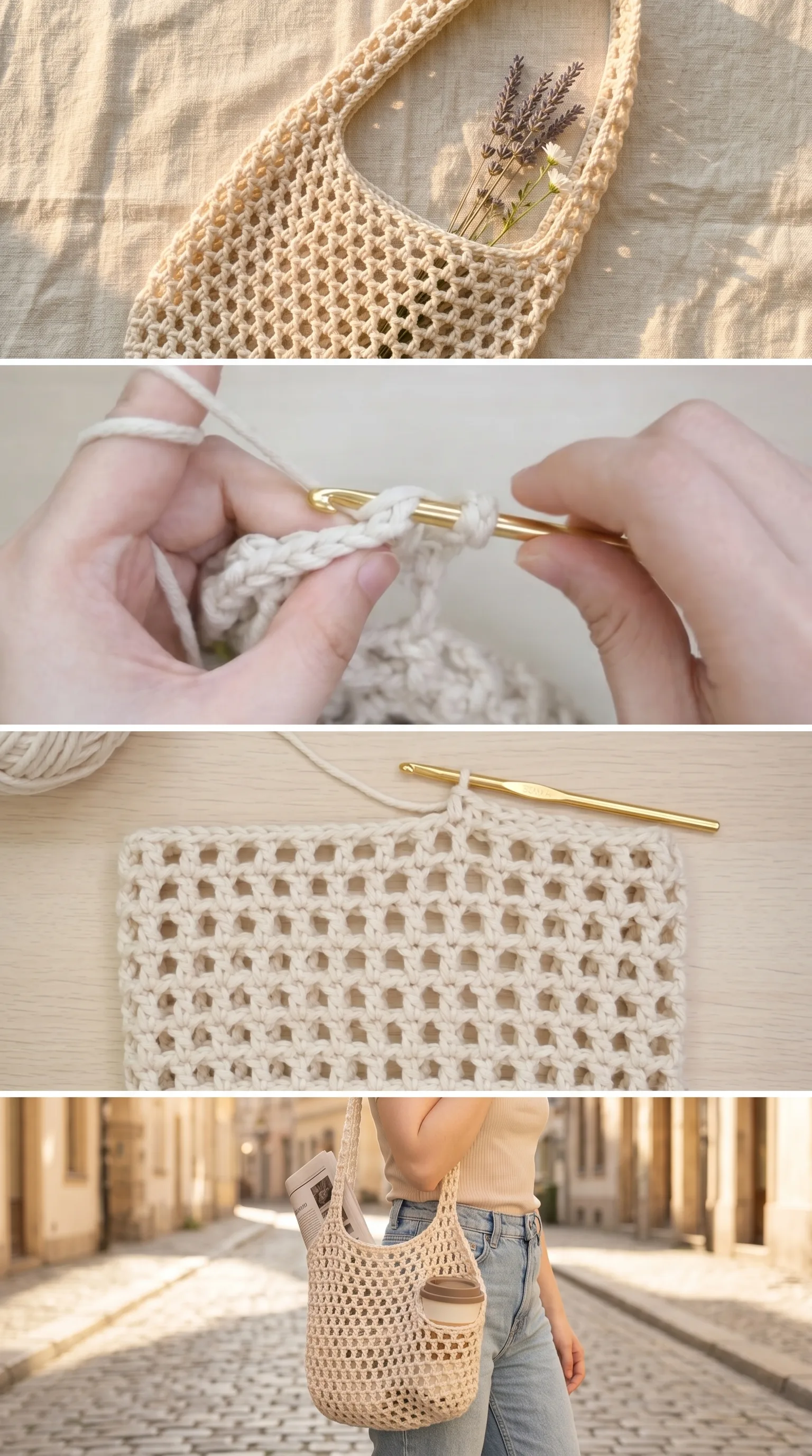 Crochet Net Sling Bag: A Breezy Summer Essential pattern
