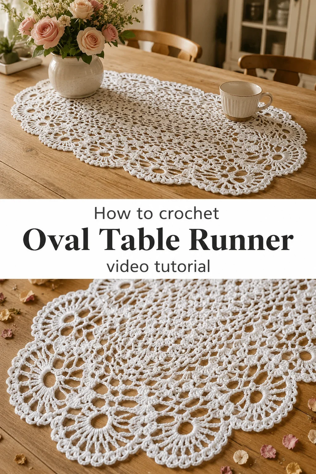 Crochet Oval Table Runner: A Timeless Lace Accent