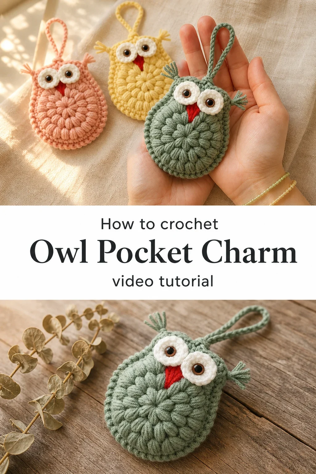 Crochet Owl Pocket: A Whimsical Forest Charm