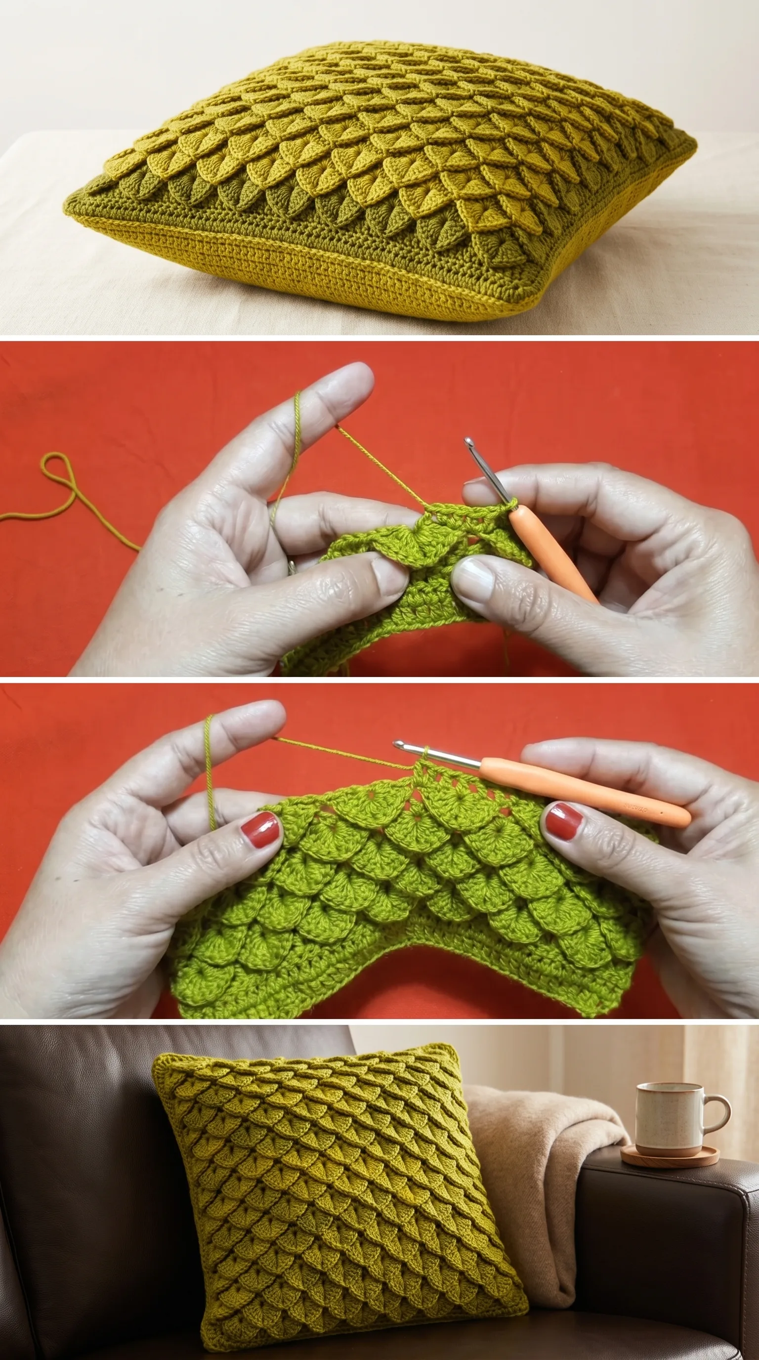 Crochet Pillow Cover: A Charming Home Décor Accent pattern