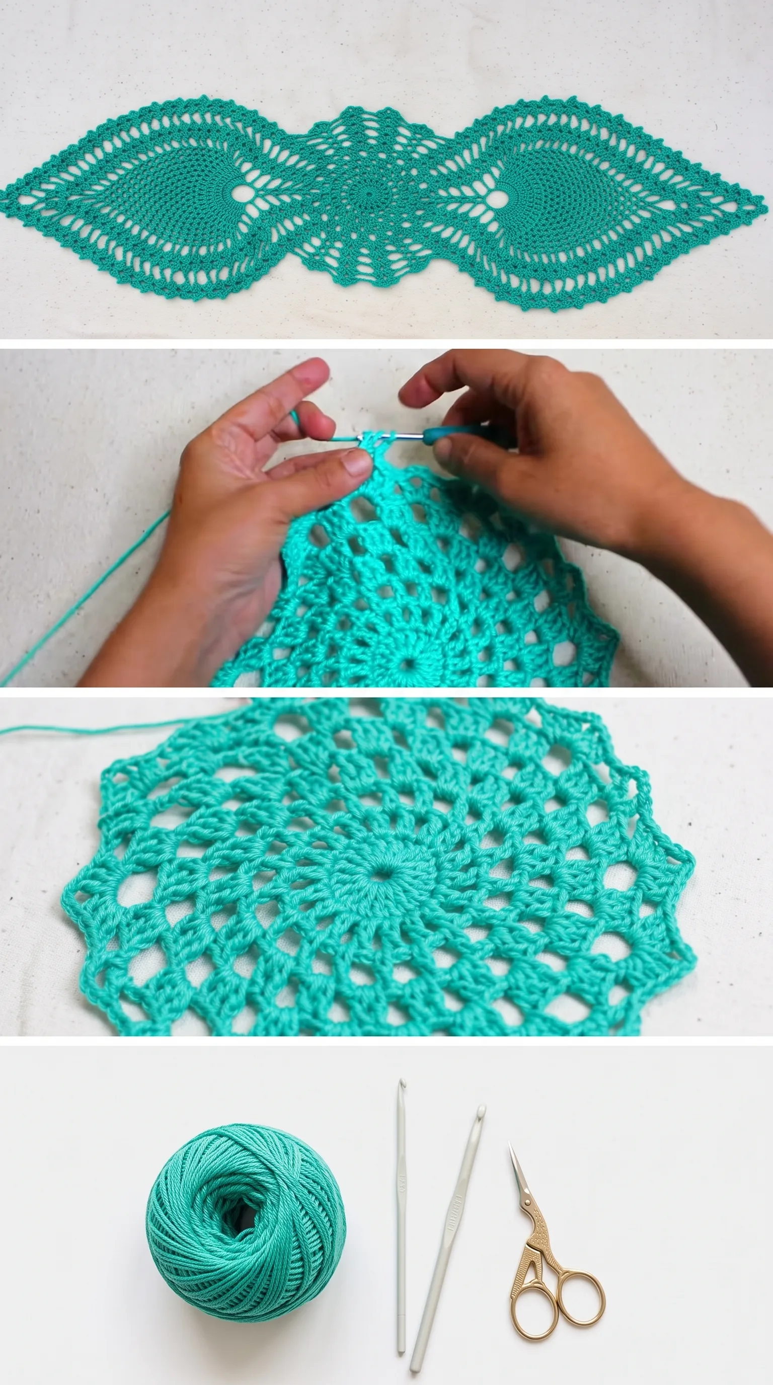 Crochet Pineapple Table Runner: A Timeless Elegant Touch pattern